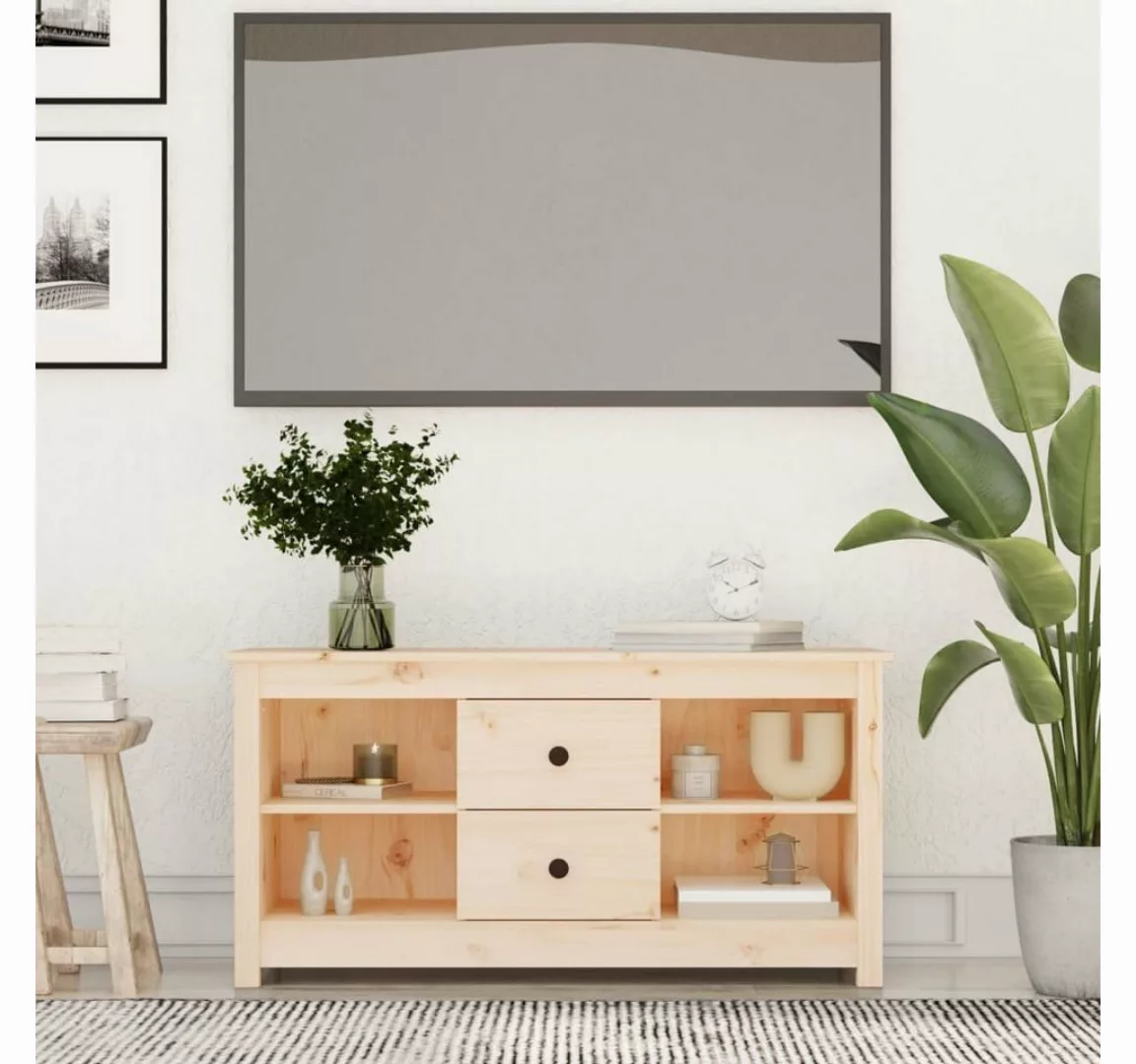 furnicato TV-Schrank 103x36,5x52 cm Massivholz Kiefer günstig online kaufen
