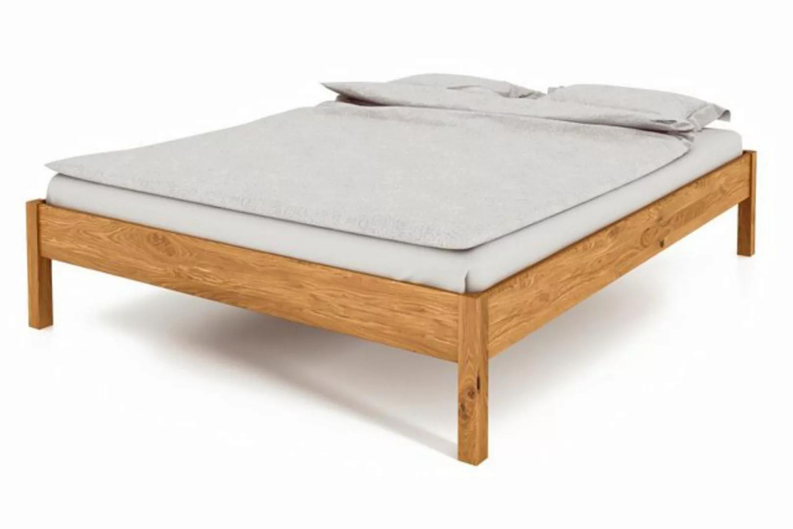 byoak Bett VENTO-A 180 x 220 aus Massivholz, ohne Kopfteil, Naturgeölt günstig online kaufen