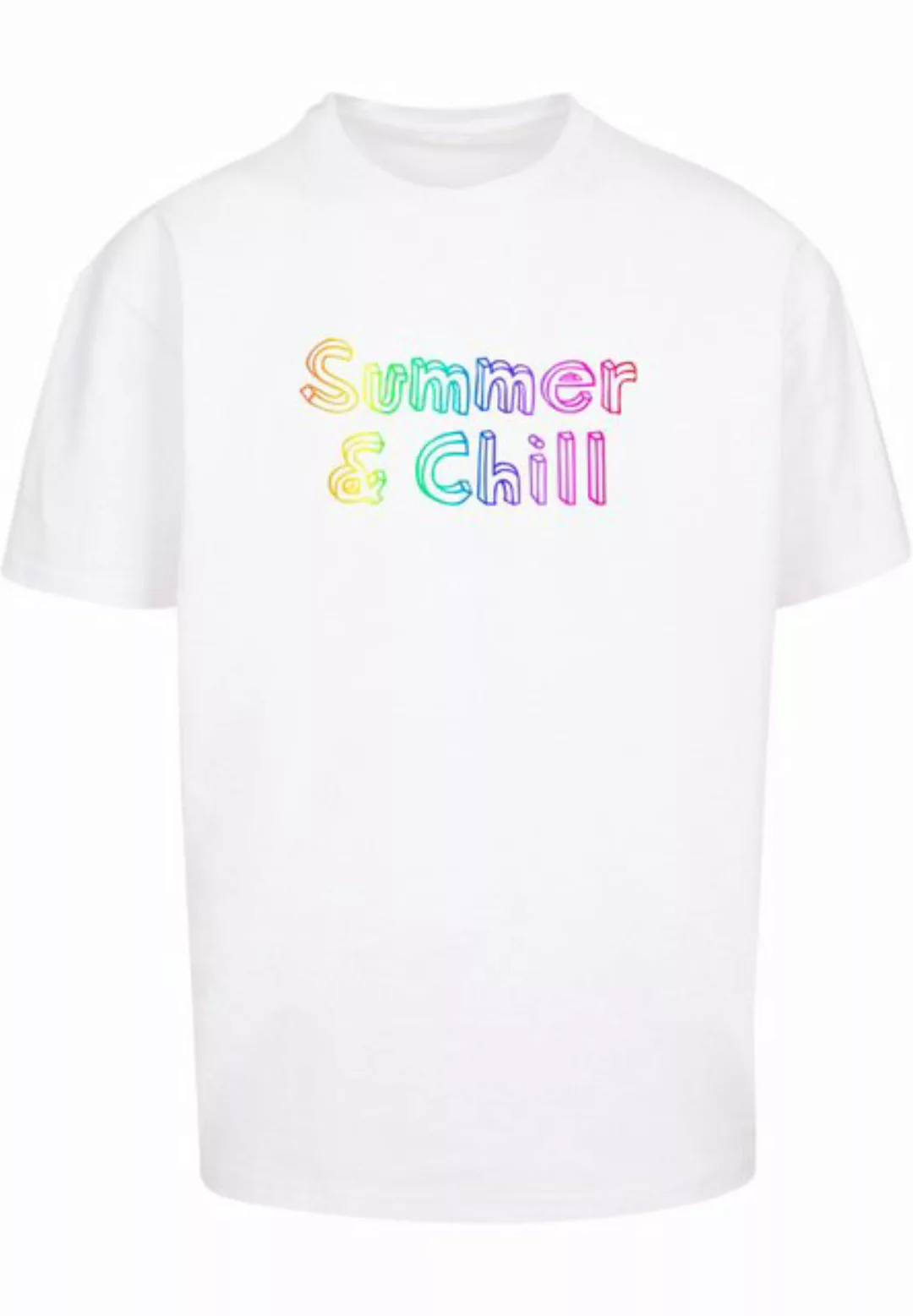 Merchcode T-Shirt Merchcode Herren Summer And Chill Rainbow Heavy Oversized günstig online kaufen