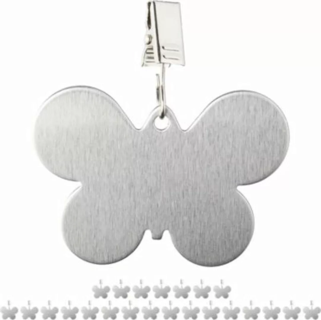 relaxdays 24 x Tischdeckenbeschwerer Schmetterling silber günstig online kaufen