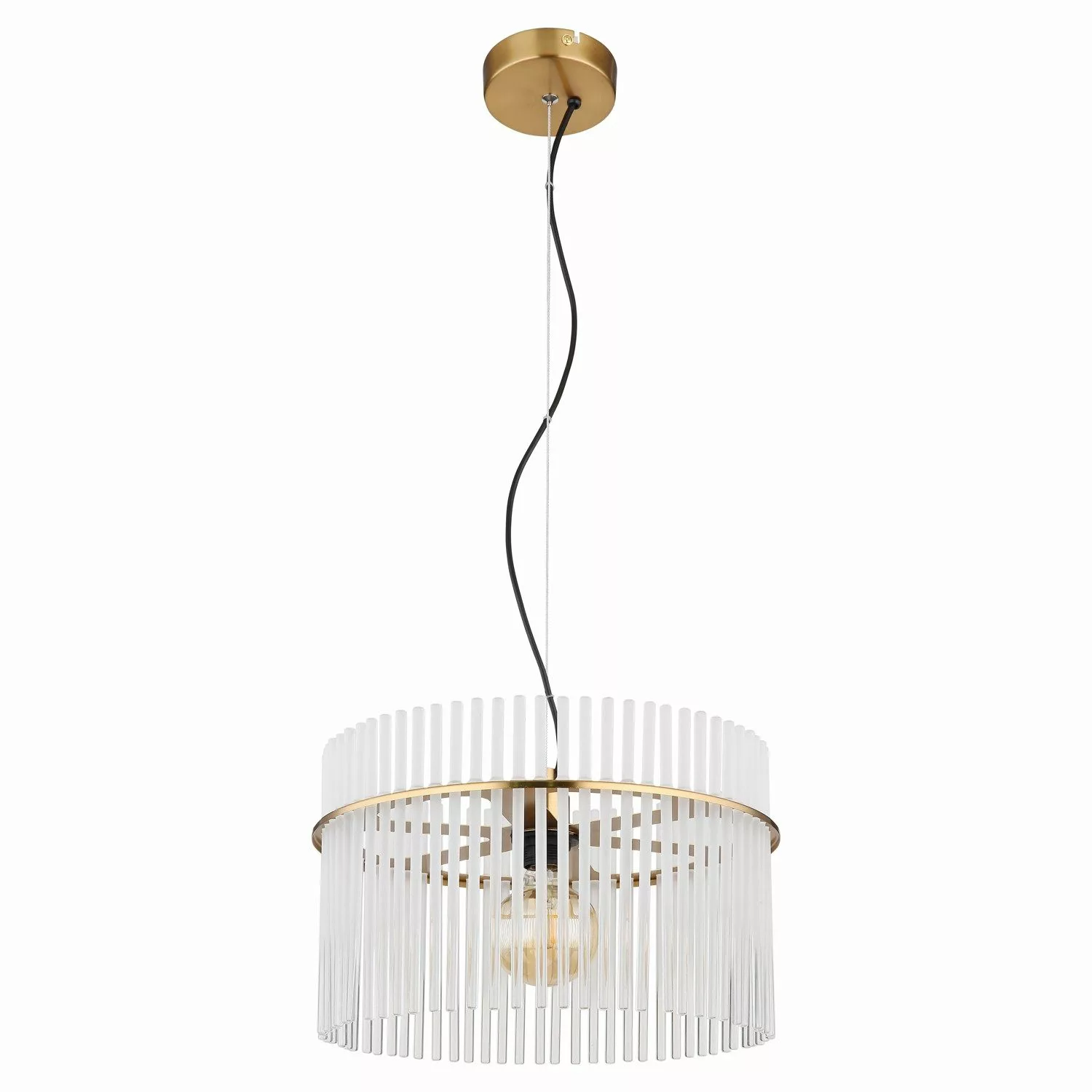 Hängeleuchte Gorley, Ø 40 cm, goldfarben, Glas günstig online kaufen