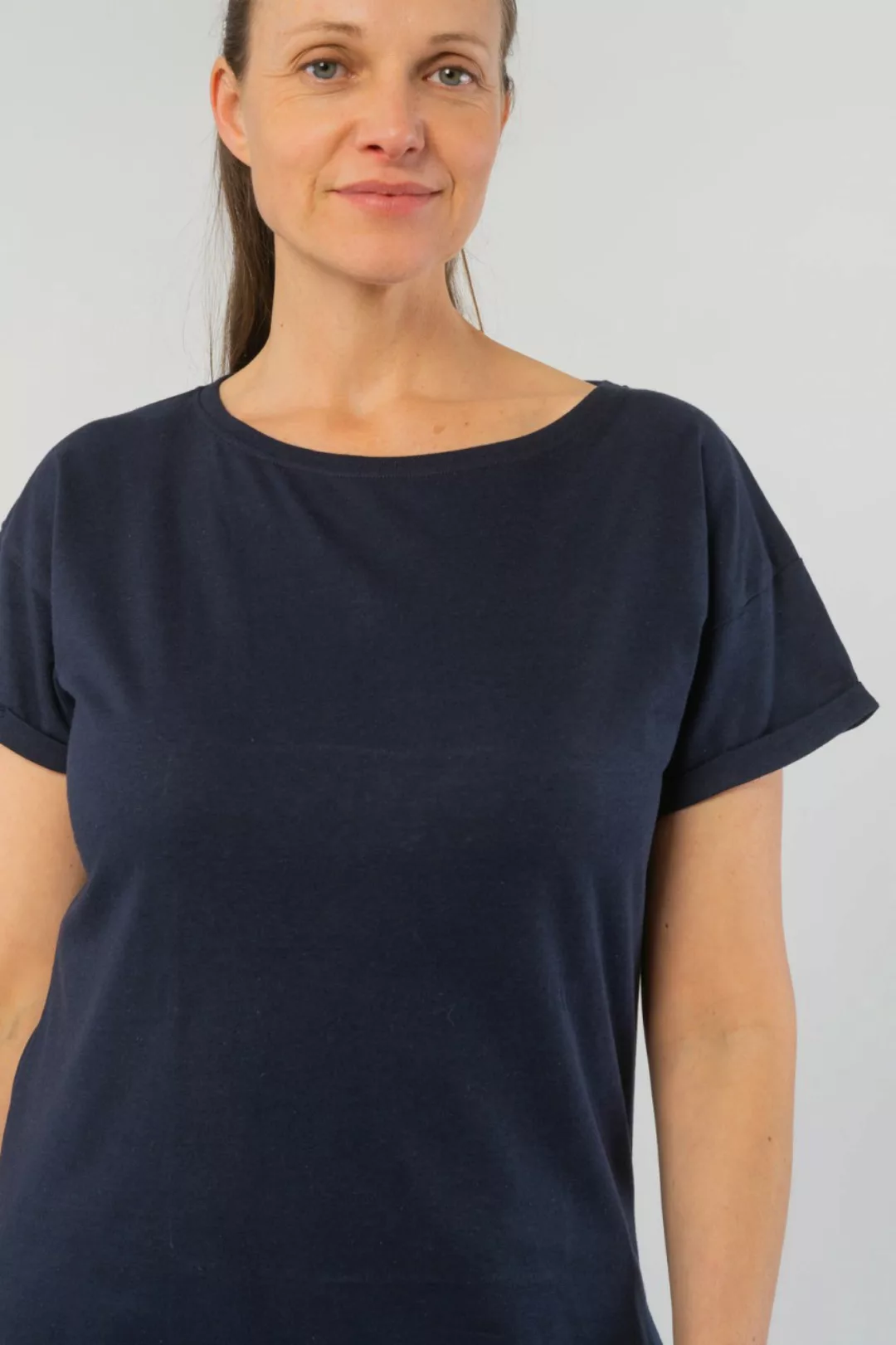 T-Shirt mit Rundhalsausschnitt aus Bambus & Bio Baumwolle günstig online kaufen