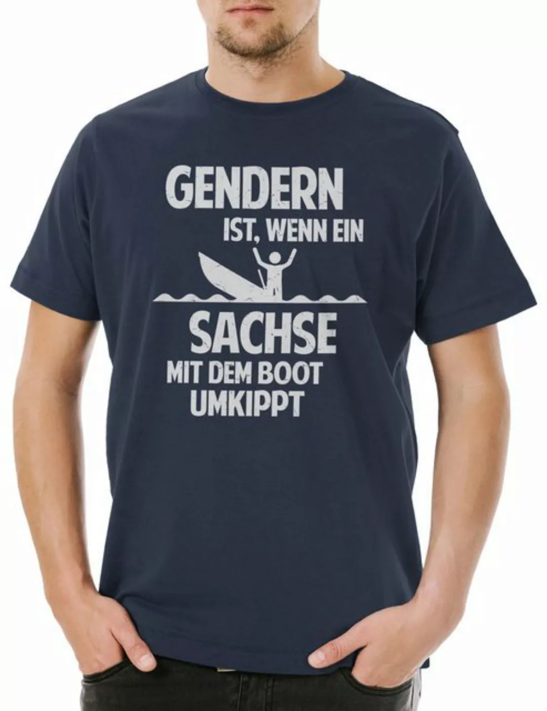 Urban Backwoods Print-Shirt Gendern Sachse Herren T-Shirt DDR Mauer Ostalgi günstig online kaufen