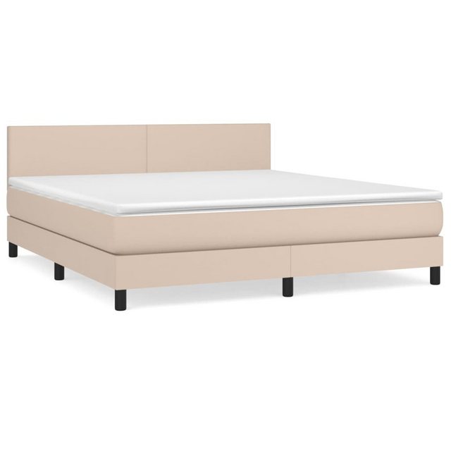 vidaXL Boxspringbett, Boxspringbett Matratze Cappuccino-Braun 180x200 cm Ku günstig online kaufen