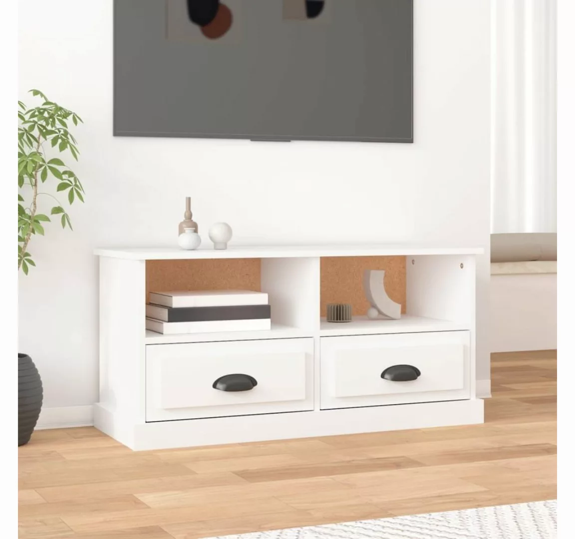 furnicato TV-Schrank Weiß 93x35,5x45 cm Holzwerkstoff günstig online kaufen