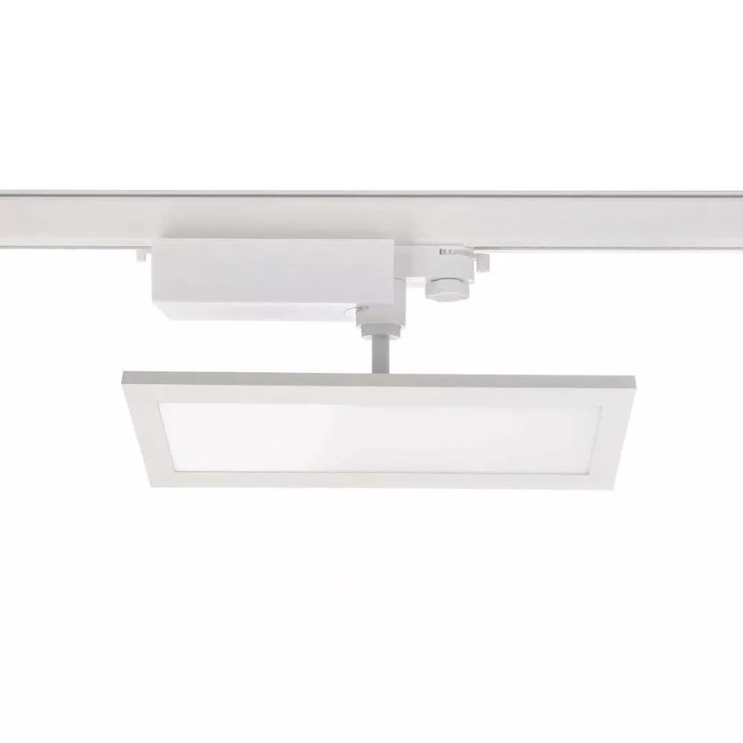 LED 3-Phasen Schiensystem Panel Track Light in Verkehrsweiß 20W 2200lm 3000 günstig online kaufen