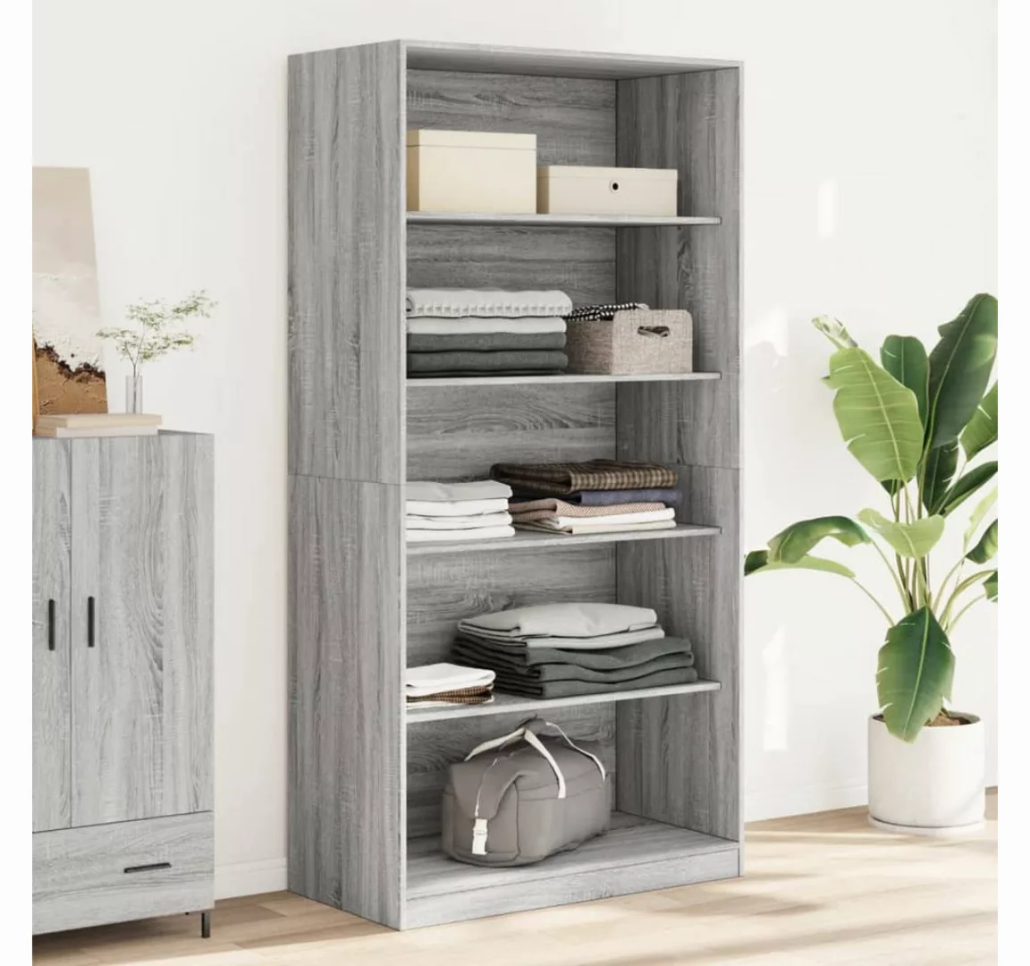 vidaXL Schrankmodule Kleiderschrank Grau Sonoma 100x50x200 cm Holzwerkstoff günstig online kaufen