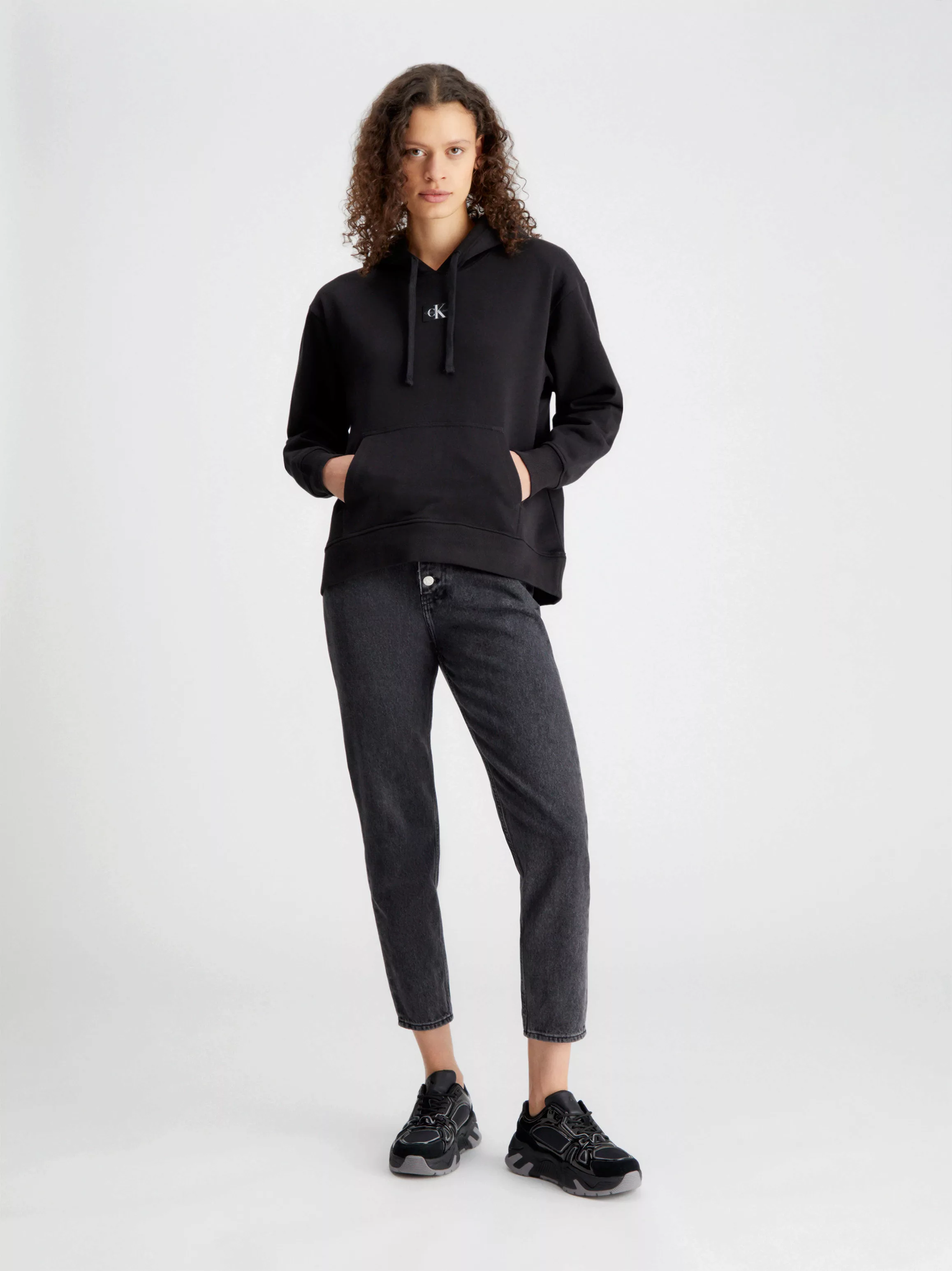 Calvin Klein Jeans Kapuzensweatshirt WOVEN LABEL OVERSIZED HOODIE günstig online kaufen