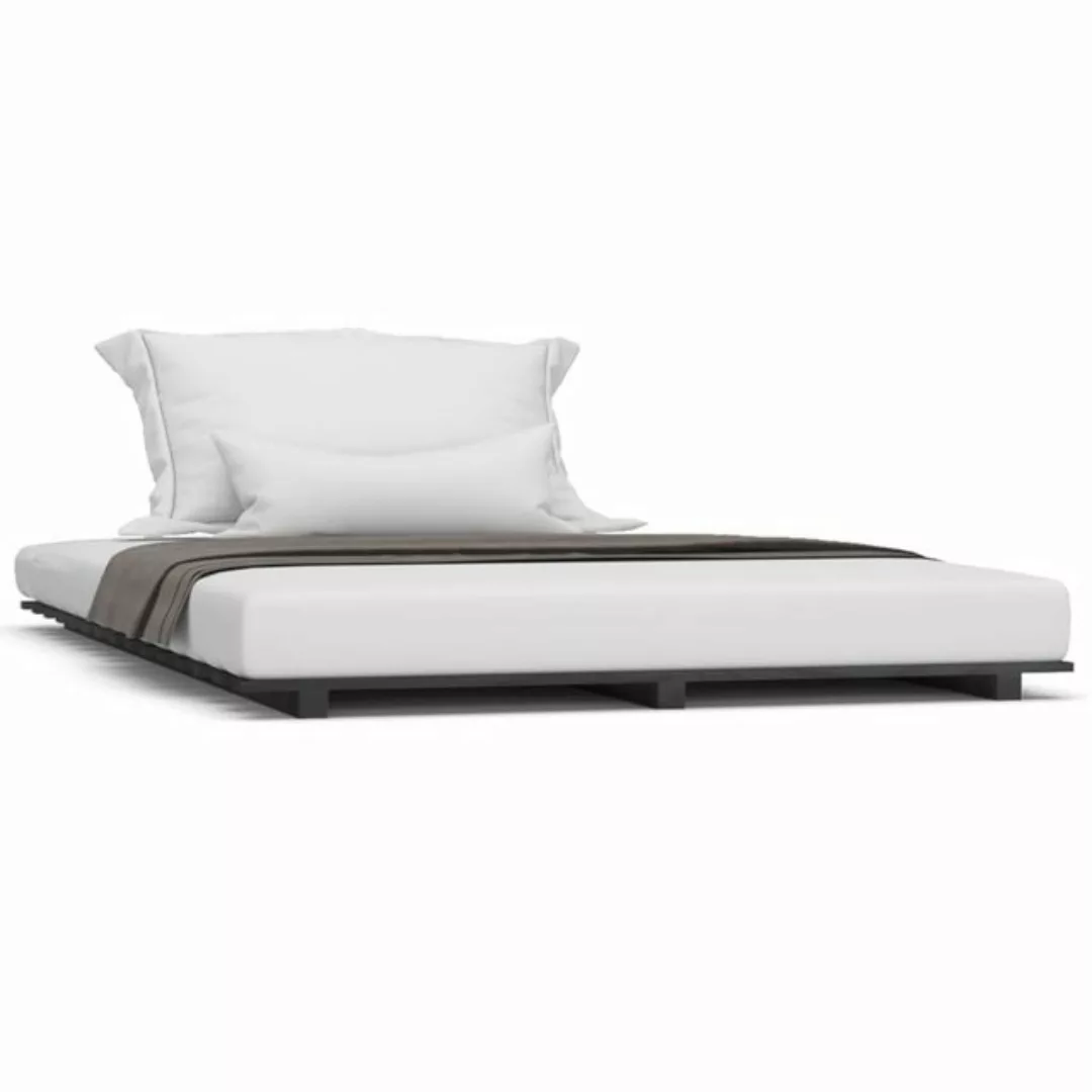 furnicato Bett Massivholzbett Schwarz 120x200 cm Kiefer günstig online kaufen