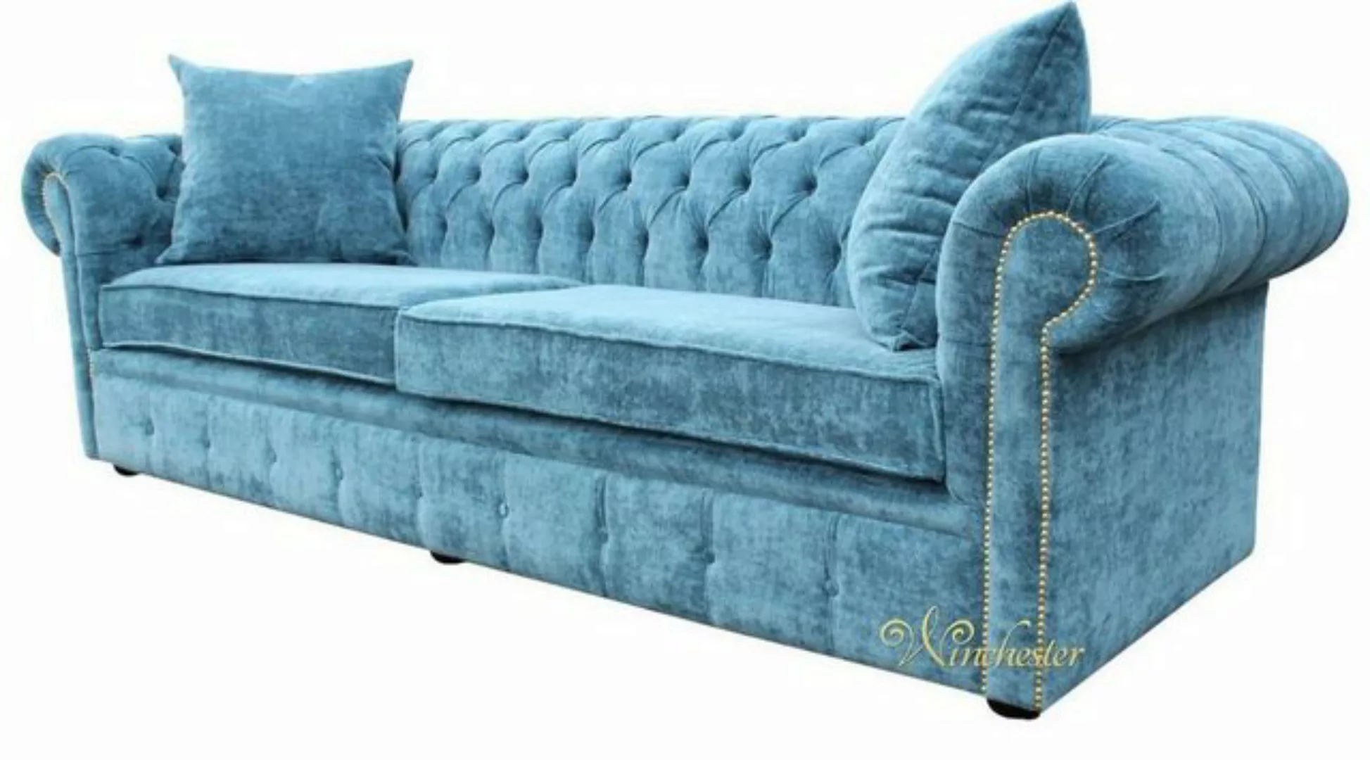 JVmoebel 3-Sitzer Türkis Chesterfield Design Luxus Polster Sofa Couch Sitz, günstig online kaufen