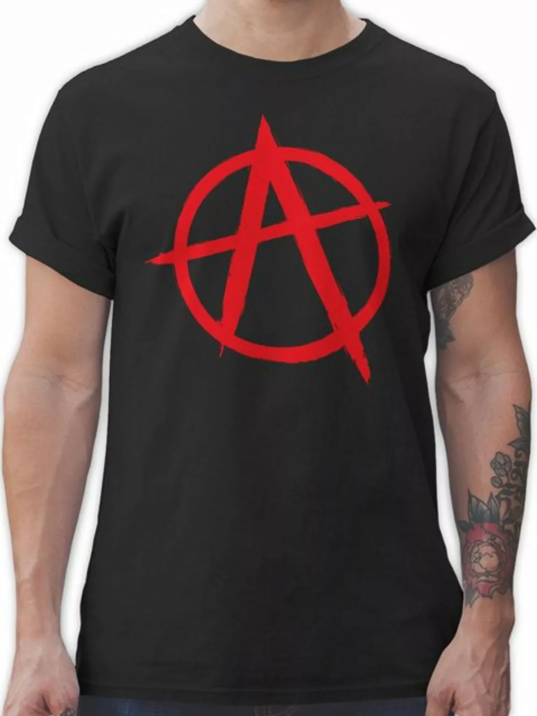 Shirtracer T-Shirt Anarchie A rot Festival günstig online kaufen