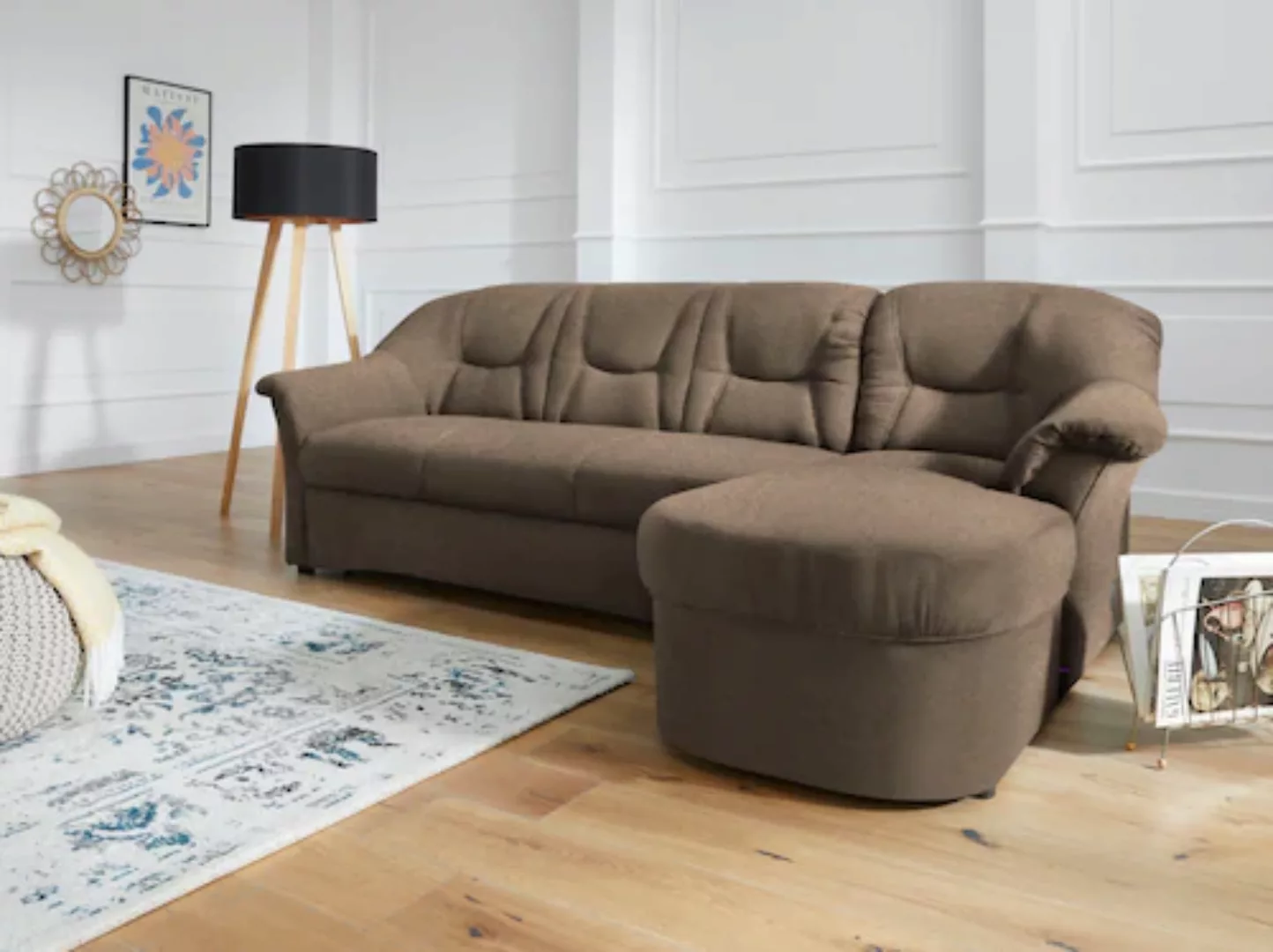 DOMO collection Ecksofa Sarafina L-Form, wahlweise mit Bettfunktion, option günstig online kaufen