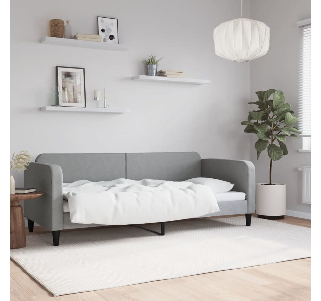 vidaXL Gästebett Tagesbett Hellgrau 80x200 cm Stoff Gästebett Gästecouch Gä günstig online kaufen