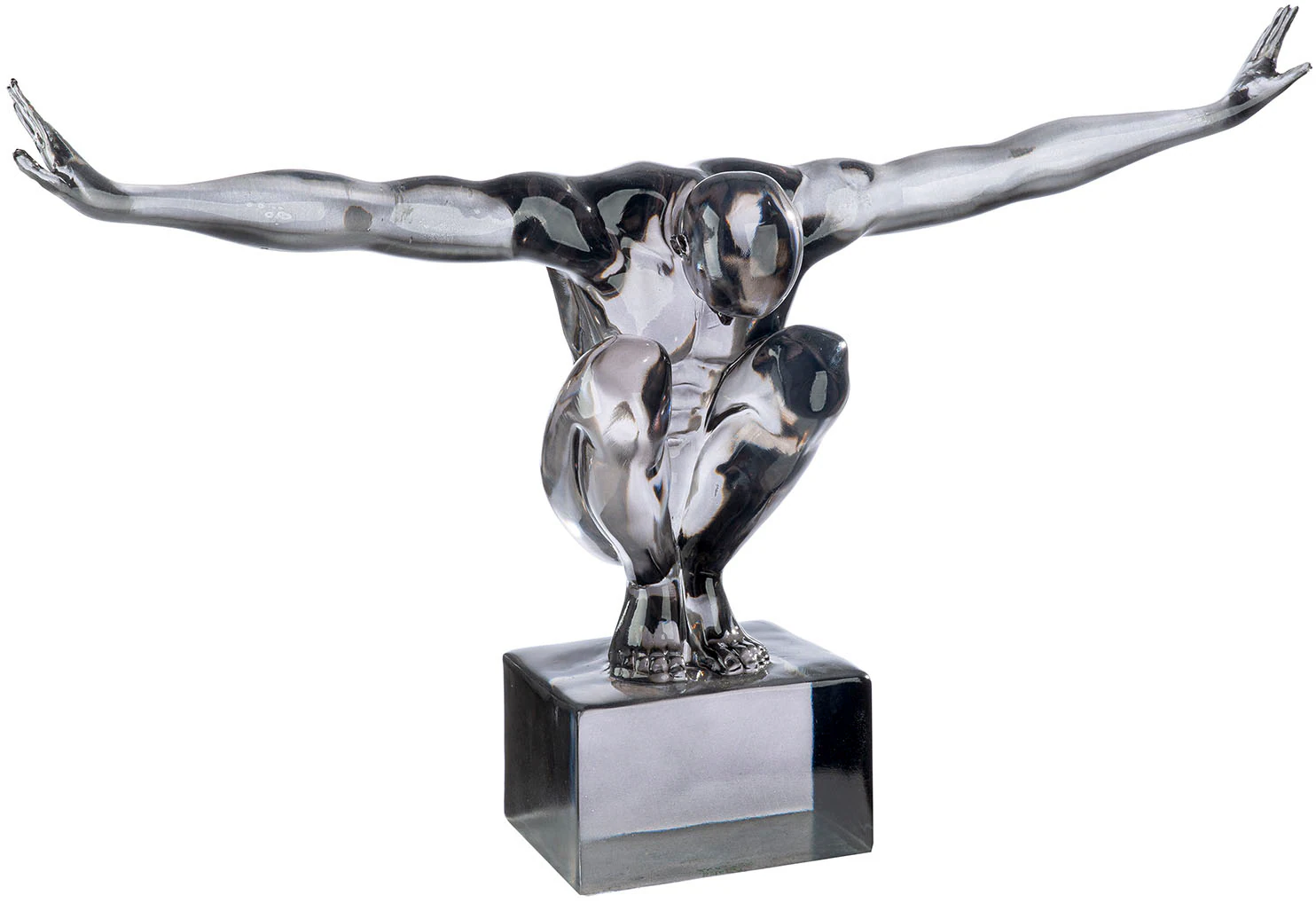 GILDE Dekofigur "Skulptur Cliffhanger Gris grau H. 33,5 cm" günstig online kaufen