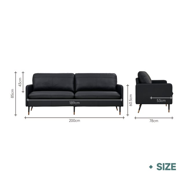 Z-Hom Sofa Z-hom Leder Sofa Modell 002, 2-Sitzer-/ 3-Sitzer-Sofa, Moderne C günstig online kaufen