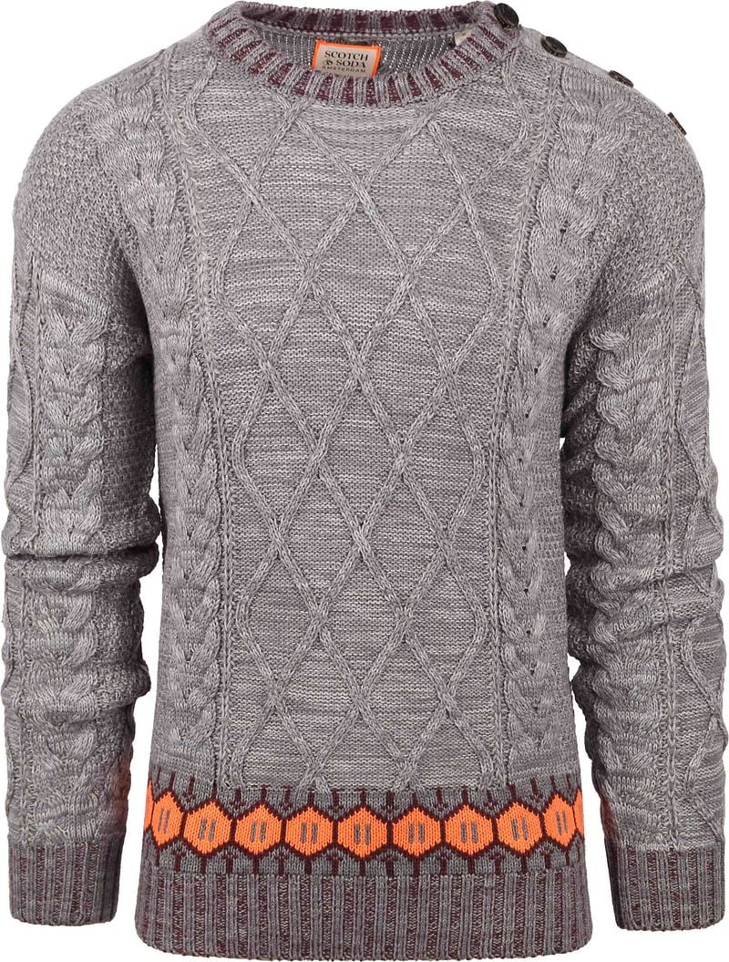 Scotch and Soda Pullover Melange Grau - Größe XL günstig online kaufen