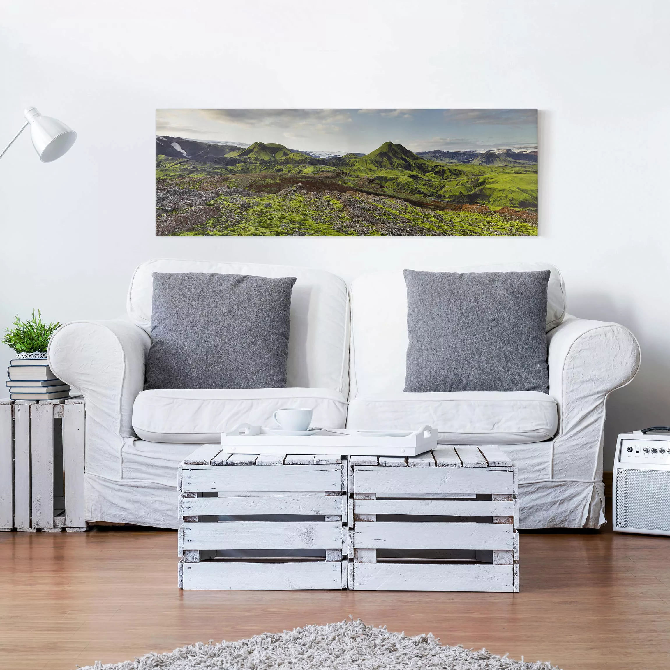 Leinwandbild Natur & Landschaft - Panorama Rjupnafell Island günstig online kaufen