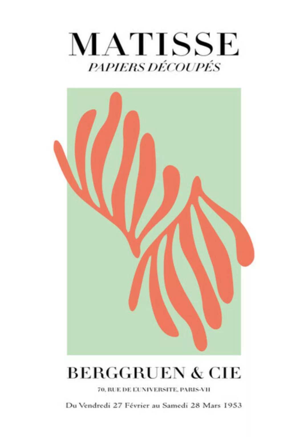 Poster / Leinwandbild - Matisse - Papiers Découpés, Grün Und Orange günstig online kaufen