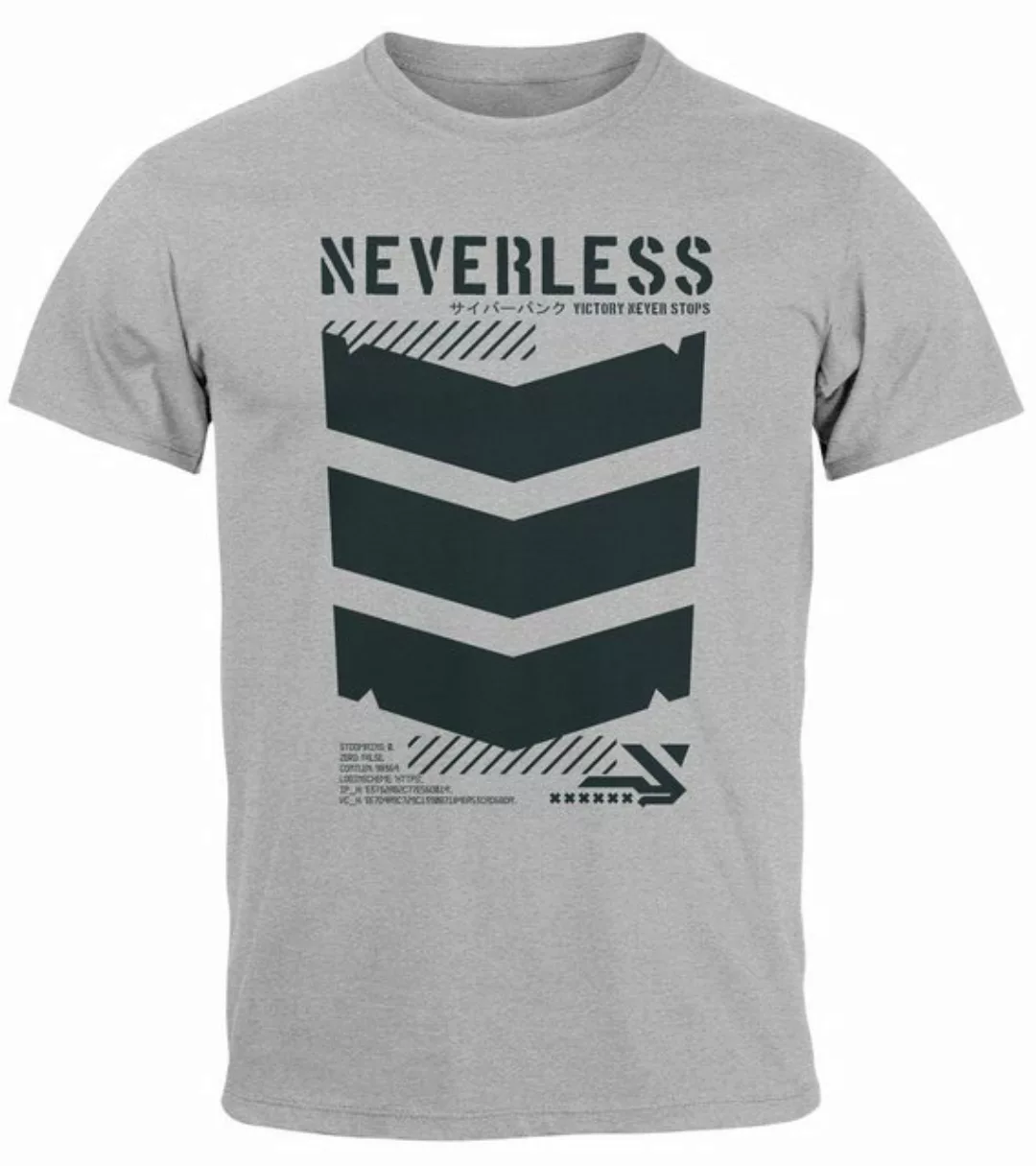 Neverless Print-Shirt Herren T-Shirt Techwear Trend Motive Japanese Streets günstig online kaufen