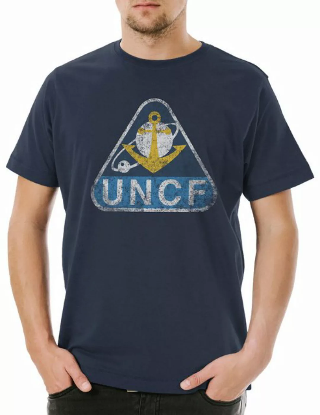 Urban Backwoods Print-Shirt United Nations Cosmo Navy Herren T-Shirt UN UNC günstig online kaufen