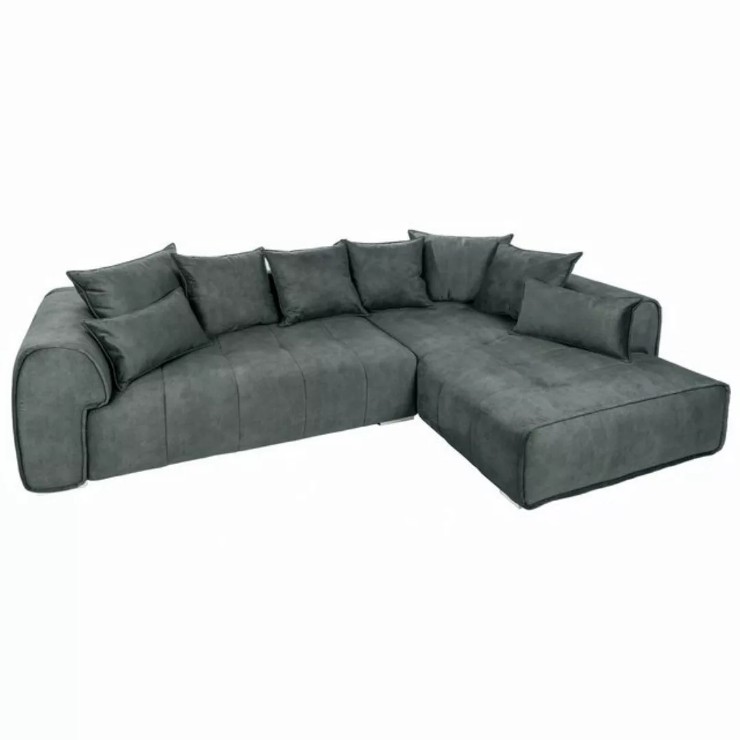 riess-ambiente Ecksofa CLAN 320cm anthrazit, Eckcouch · XXL · inkl. Kissen günstig online kaufen