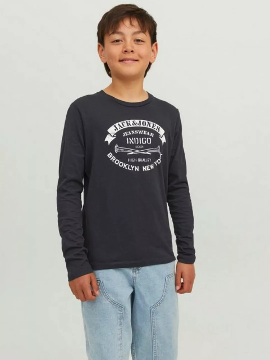 Jack & Jones Junior Langarmshirt JJEJEANS TEE LS O-NECK 23/24 NOOS JNR günstig online kaufen