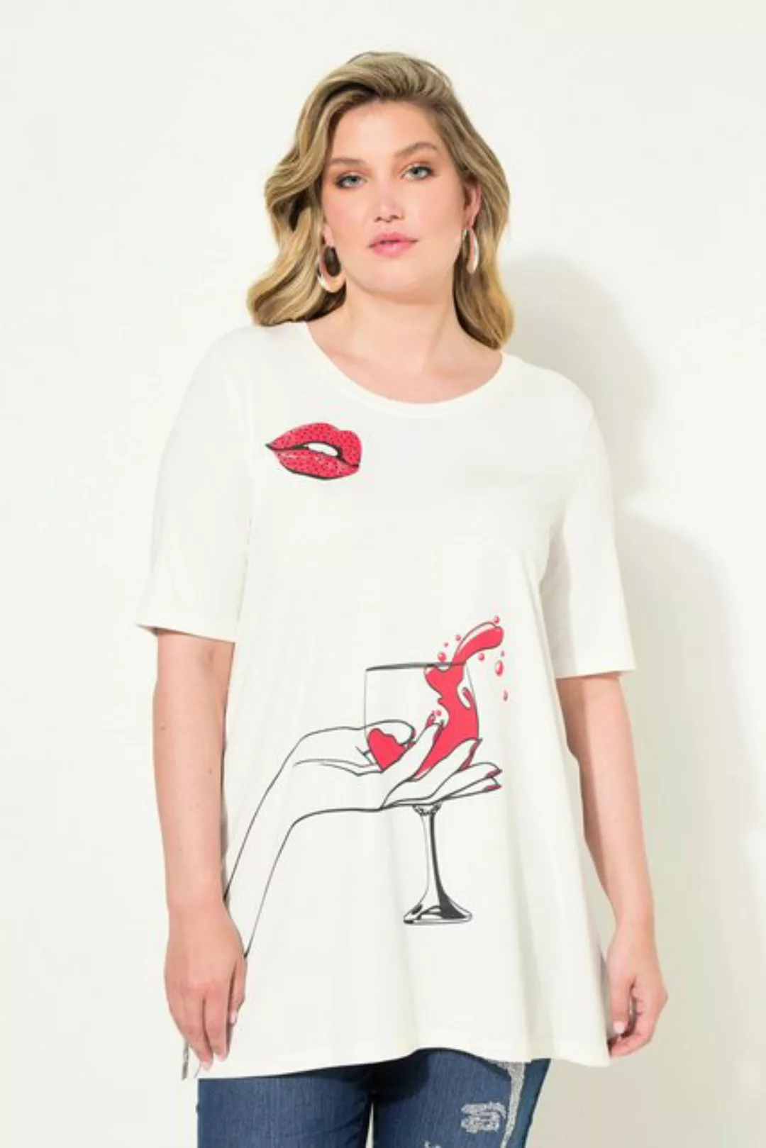 MIAMODA Rundhalsshirt T-Shirt A-Linie Lifestyle-Druck Halbarm günstig online kaufen