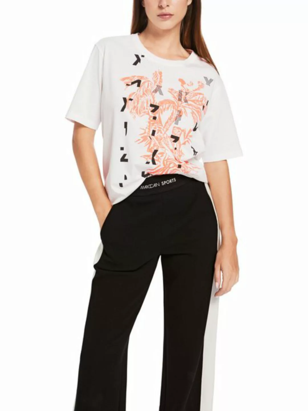 Marc Cain T-Shirt Fit for Leo Premium Damenmode Baumwoll-T-Shirt "Rethink T günstig online kaufen