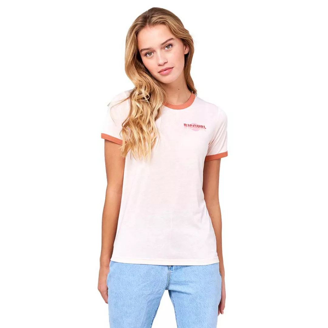 Rip Curl Ringer Kurzärmeliges T-shirt XS Beige günstig online kaufen