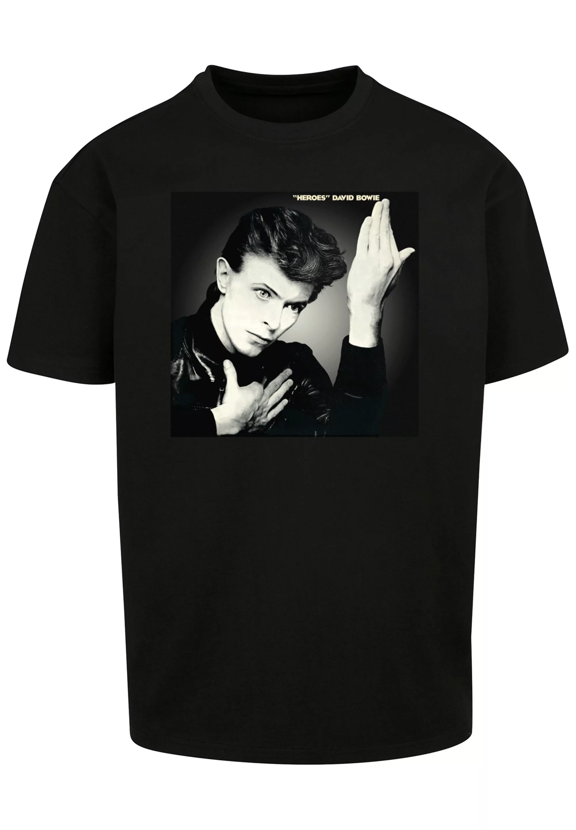 F4NT4STIC T-Shirt "David Bowie Rock Music Band Heroes Album Cover", Print günstig online kaufen