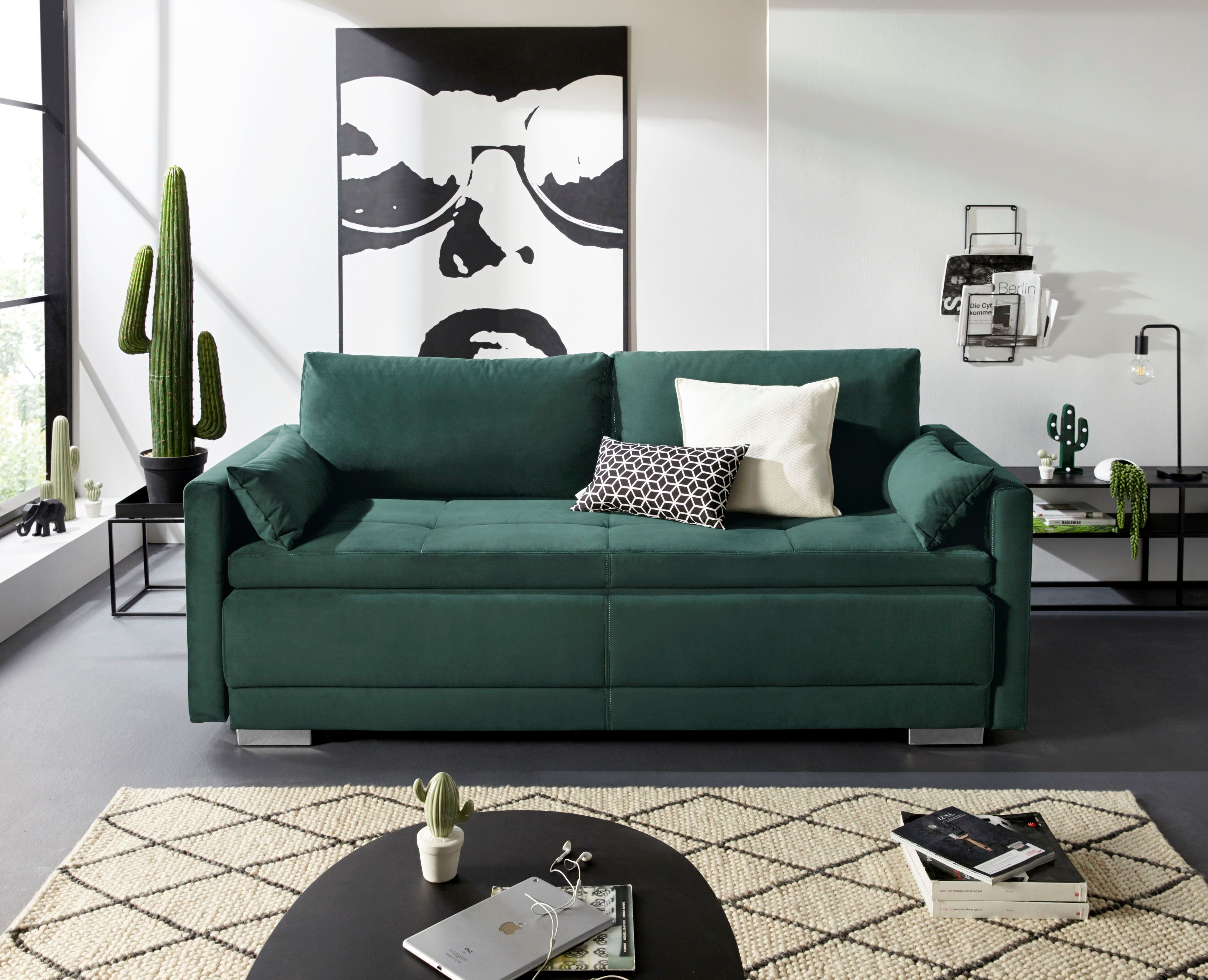 INOSIGN Schlafsofa "Berlin", mit Boxspringaufbau, Bettfunktion & Bettkasten günstig online kaufen
