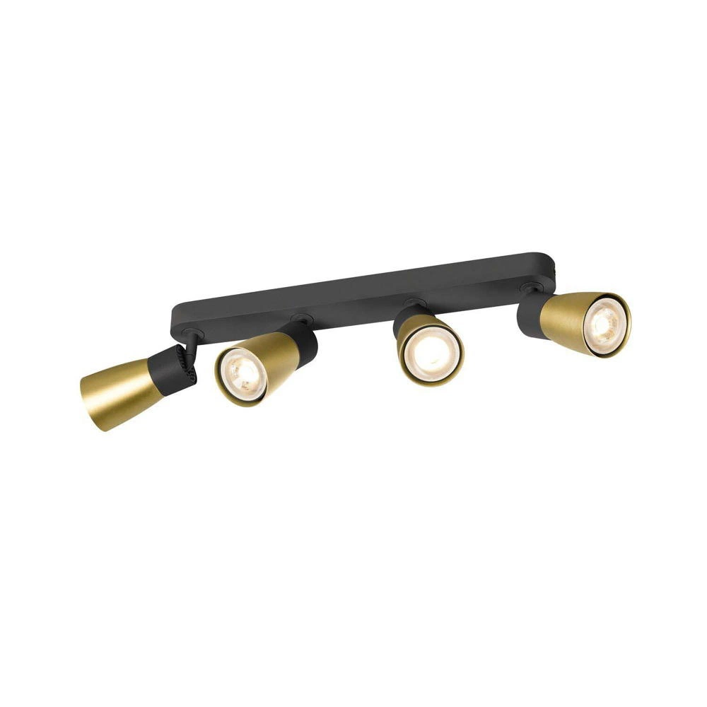 Wand- und Deckenleuchte Puri 2.0 Dome in Gold und Schwarz 6W GU10 4-flammig günstig online kaufen