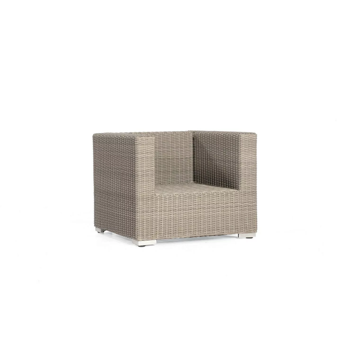 Natur24 Lounge-Sessel Residence Polyrattan Stone-Grey Stuhl günstig online kaufen