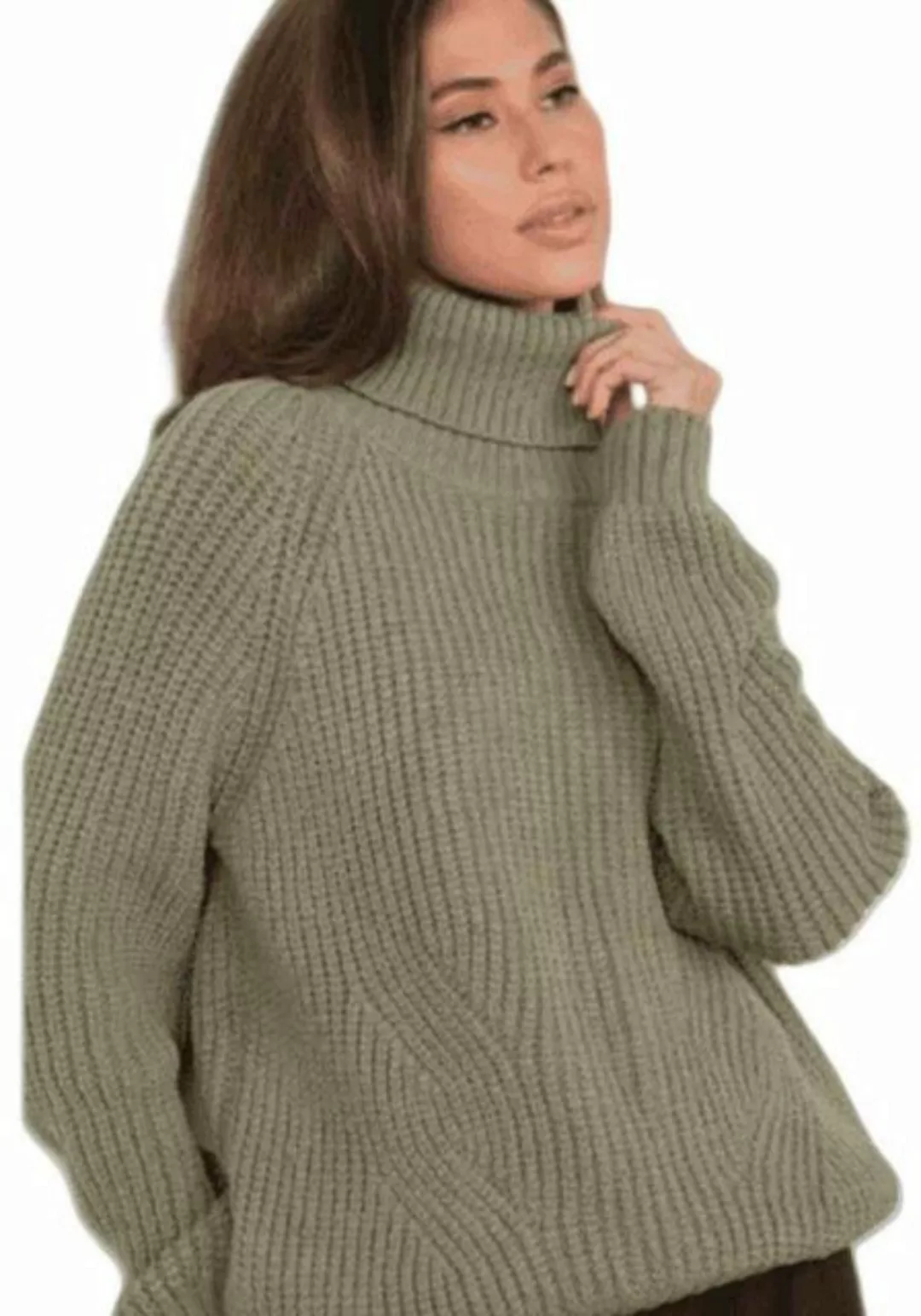 YRIIOMO Strickpullover Verstärkte, überziehbare, weite, entspannte, mittell günstig online kaufen