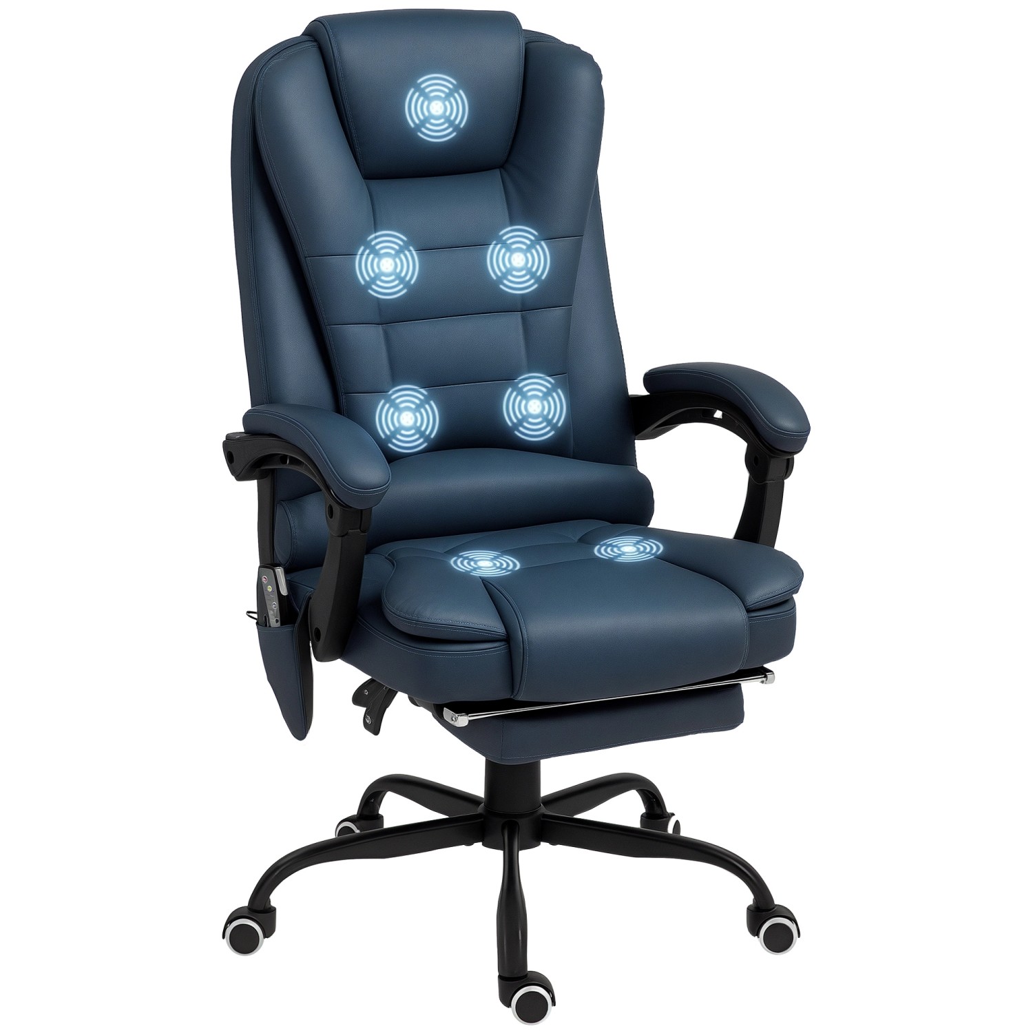 Vinsetto Massagestuhl Kunstleder Schaumstoff 67B x 79T x 111-121H cm Blau günstig online kaufen