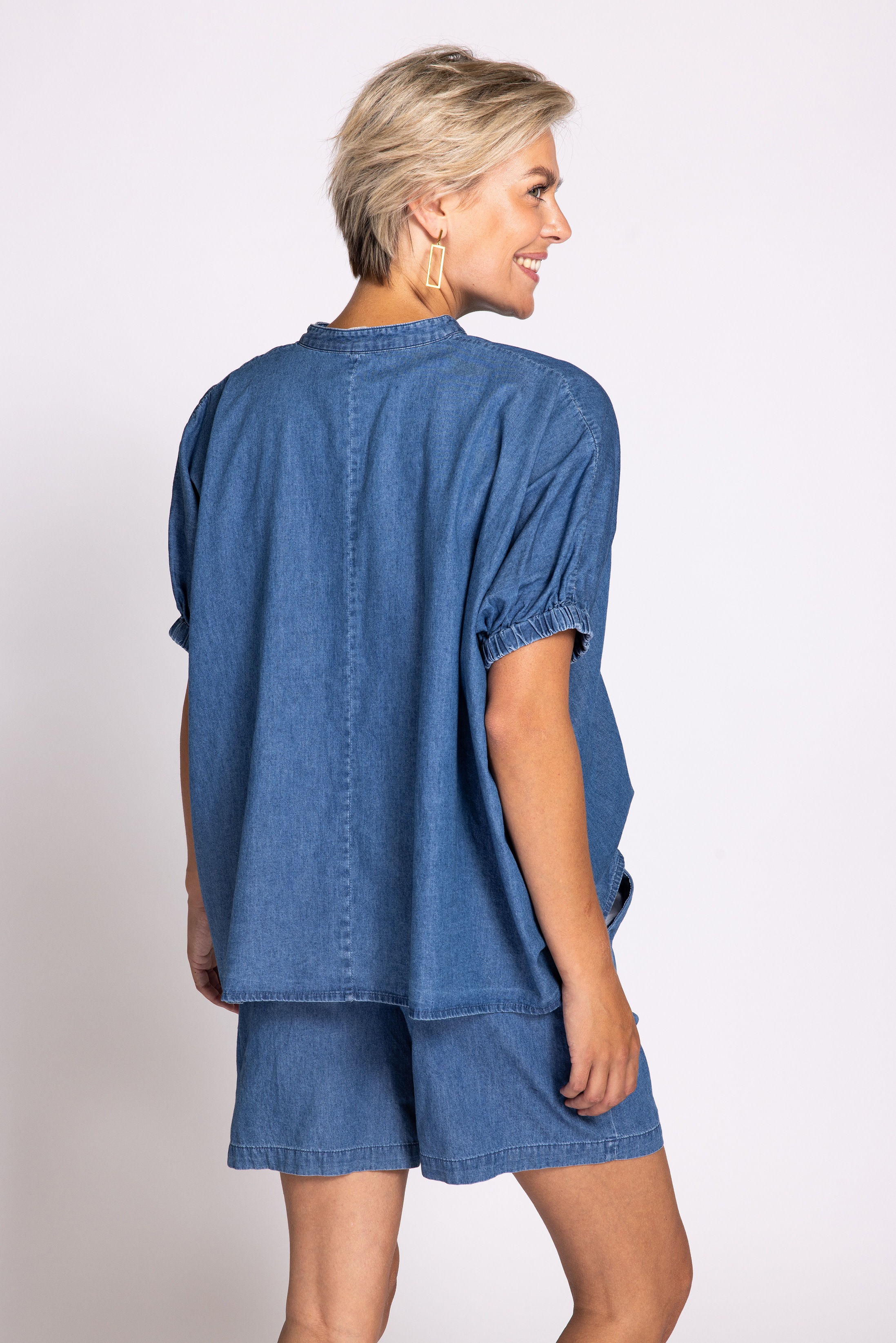 Zhrill Blusenshirt "PARA", Denim-Look, mit Knopfleiste günstig online kaufen