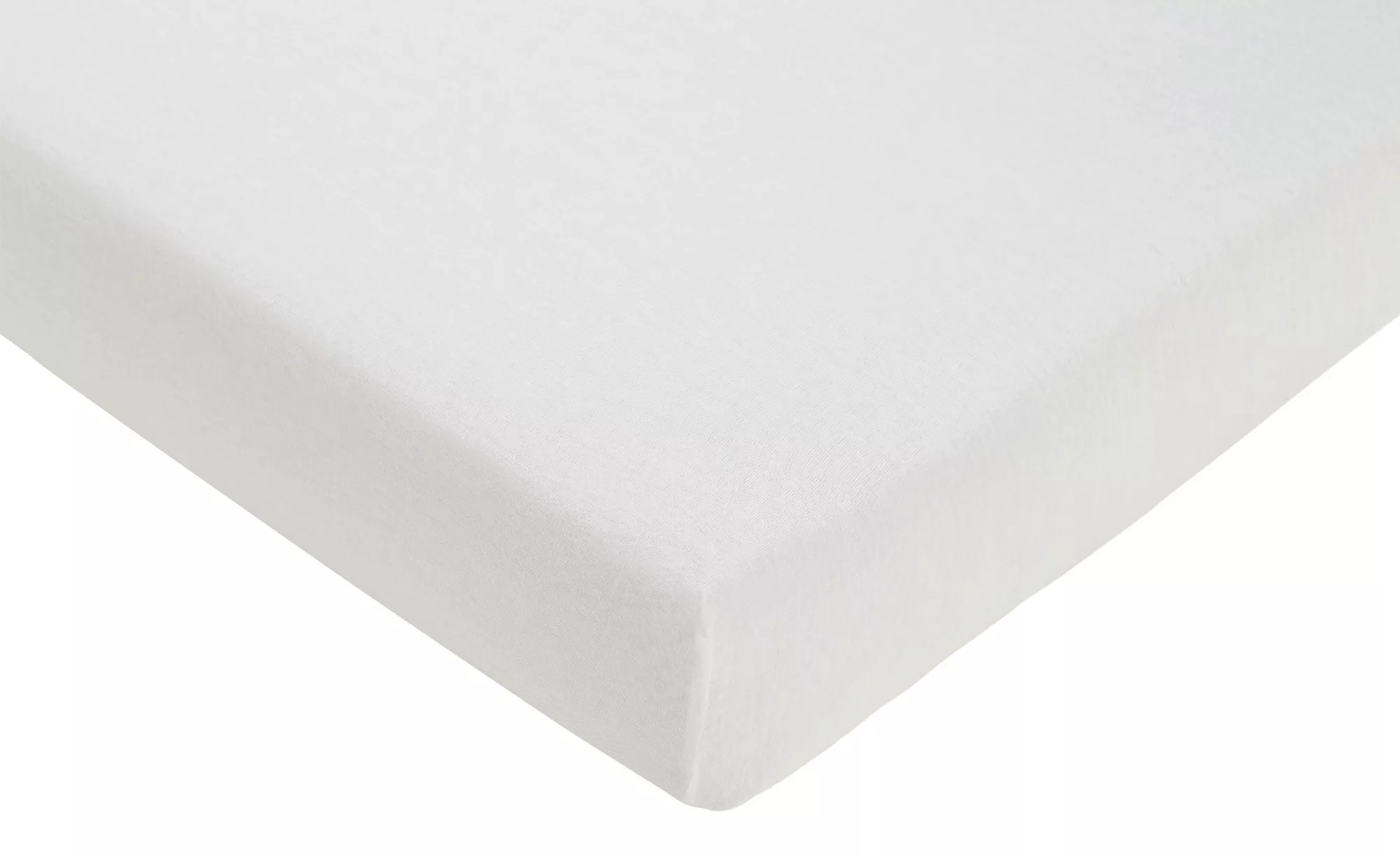 levelone Jersey-Spannbetttuch - weiß - 50% Baumwolle 50% Polyester - 140 cm günstig online kaufen