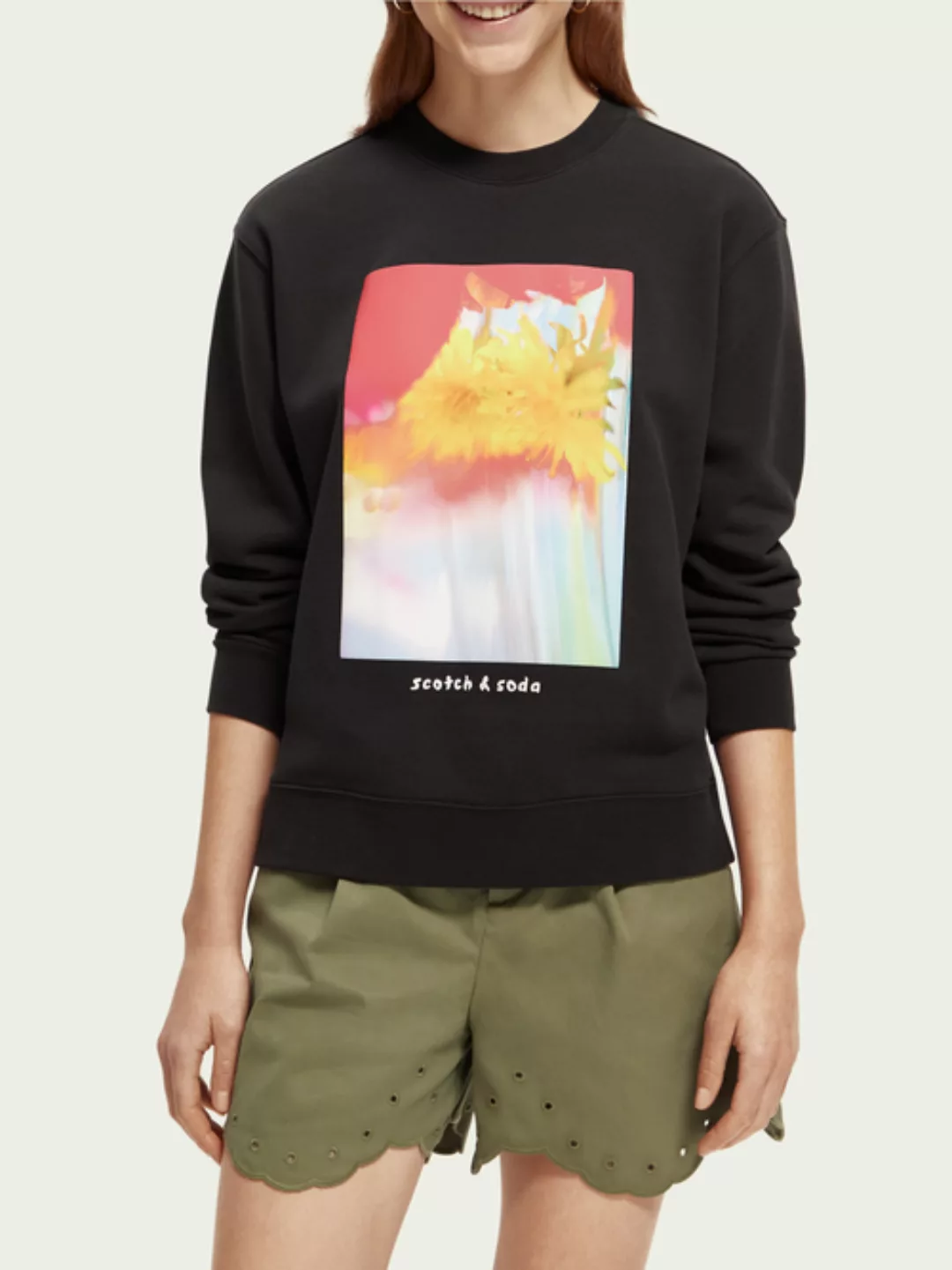 Scotch & Soda Sweatshirt im Relaxed Fit mit Artwork und Rundhalsausschnitt günstig online kaufen