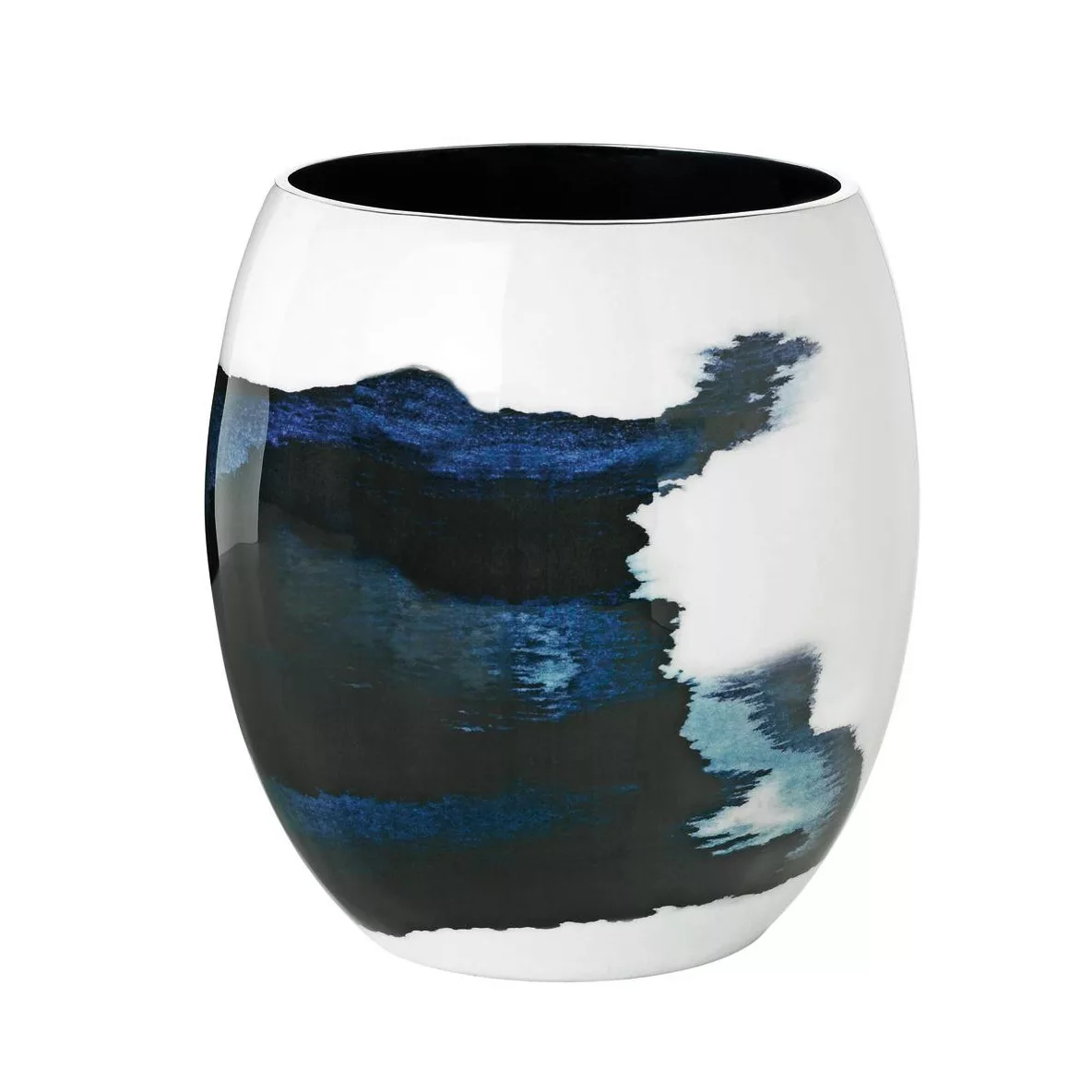 Stelton - Stockholm Aquatic Vase Ø 16,6cm - weiß/blau/Emaille günstig online kaufen