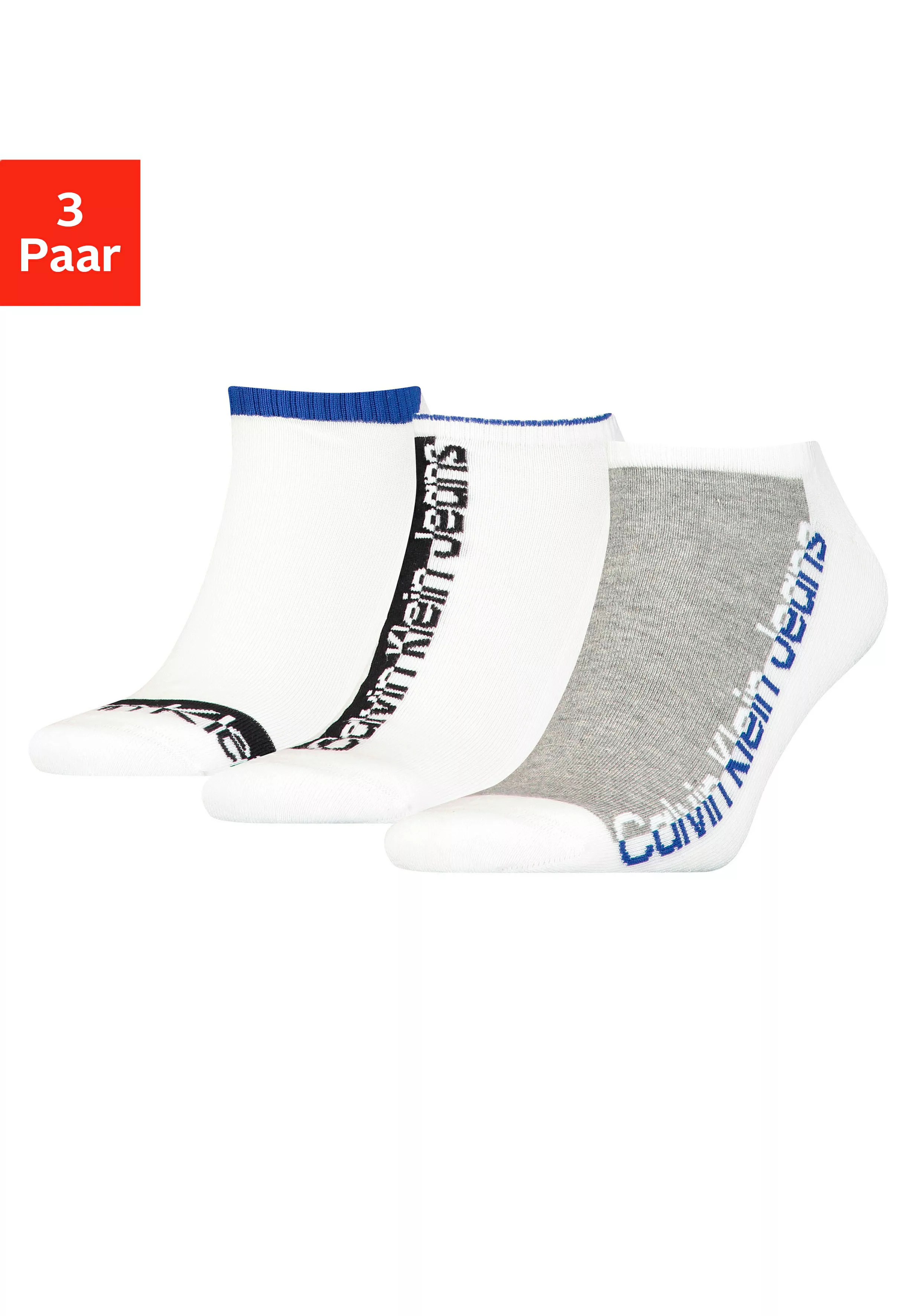 Calvin Klein Sneakersocken, (3 Paar), mit Logo-Schriftzug günstig online kaufen