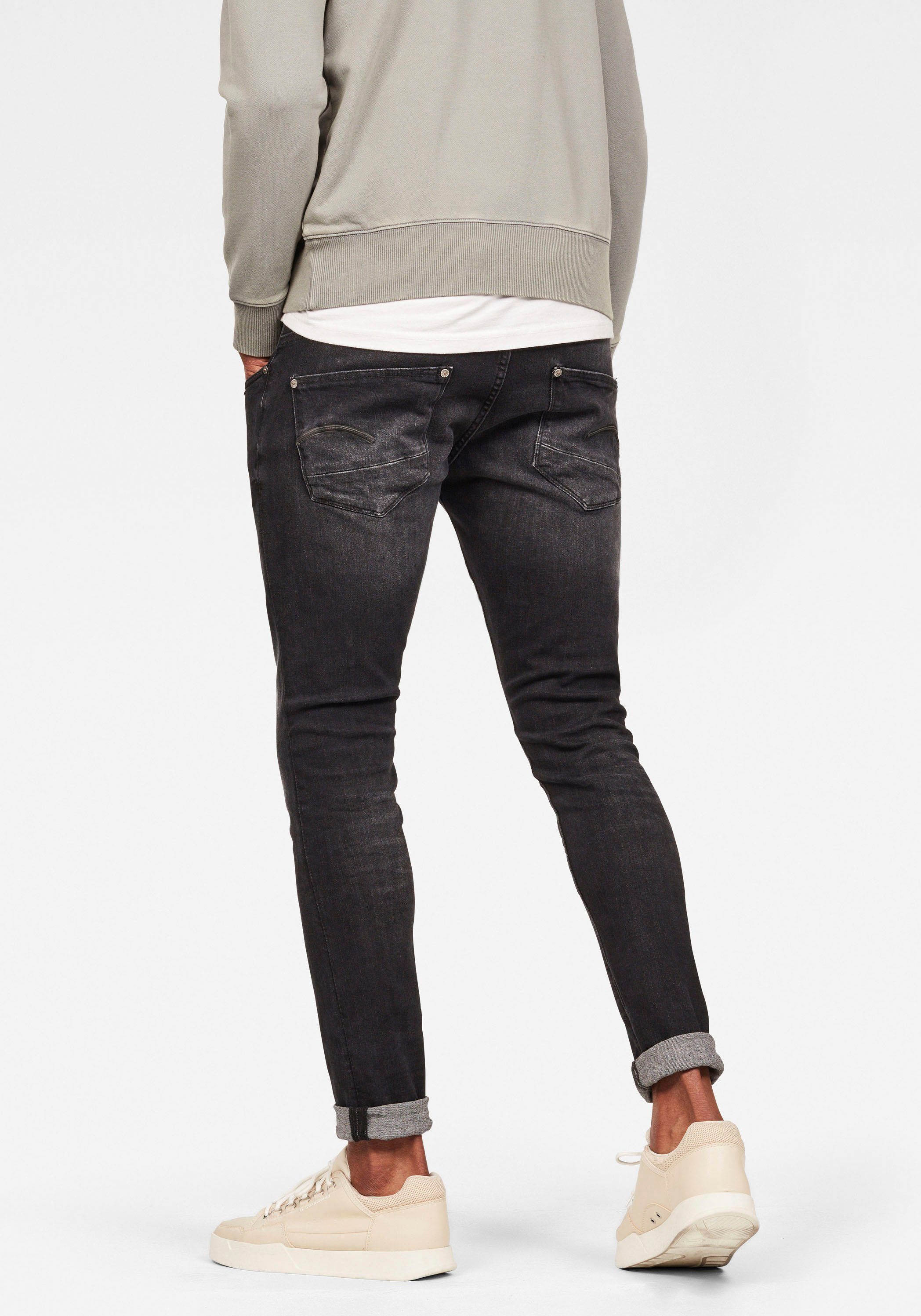G-Star Herren Jeans Revend - Skinny Fit - Schwarz - Medium Aged Faded günstig online kaufen