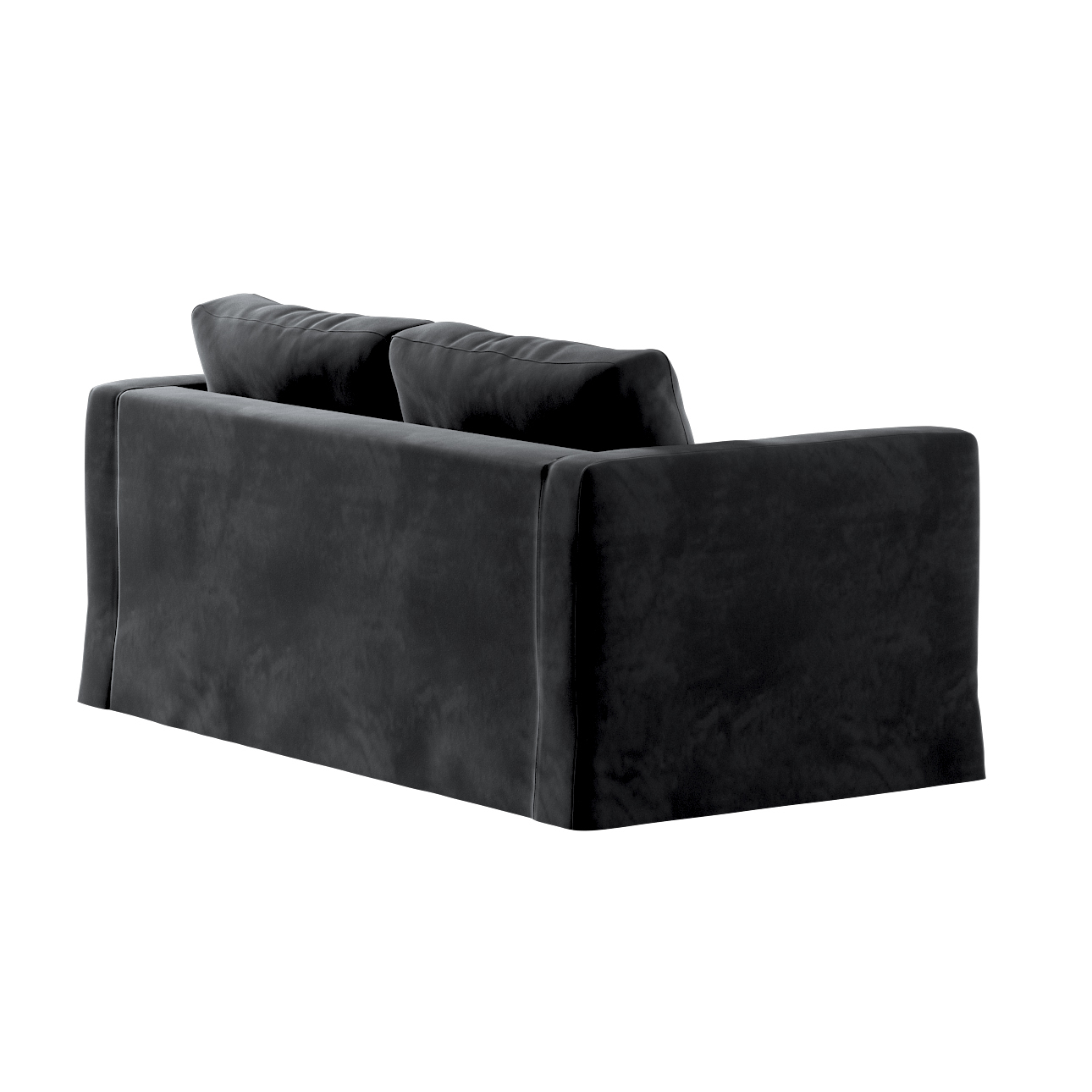Bezug für Karlstad 2-Sitzer Sofa nicht ausklappbar, lang, schwarz, Sofahuss günstig online kaufen