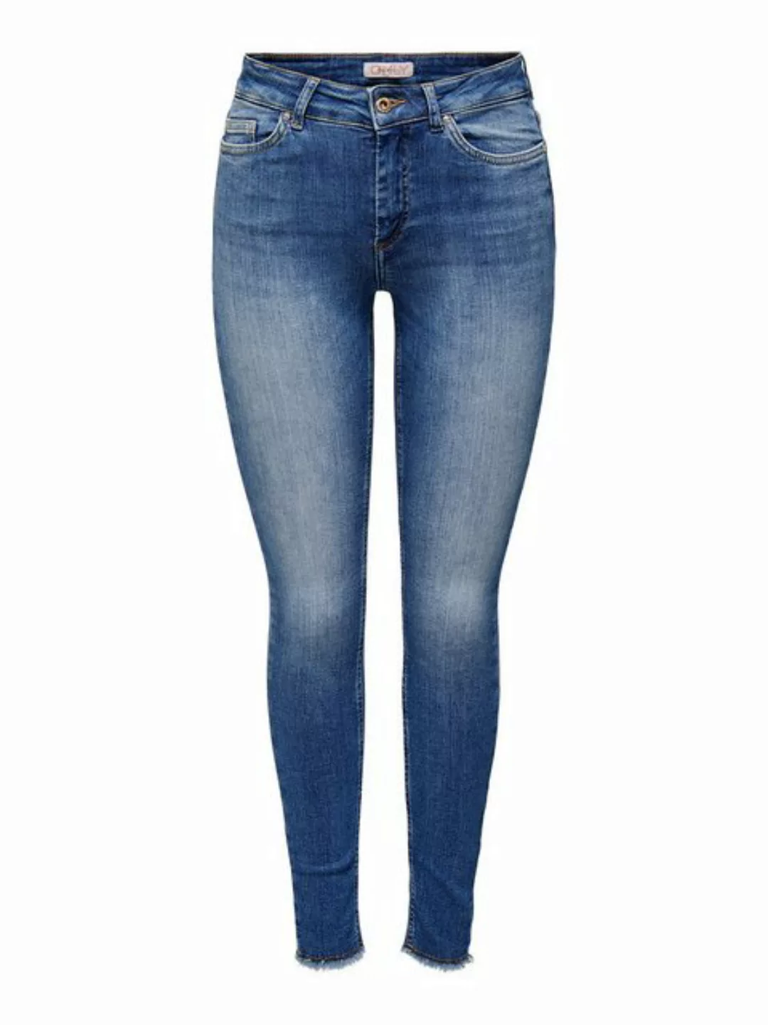 Only Damen Jeans ONLBLUSH MID SK REA1319 - Skinny Fit - Blau - Medium Blue günstig online kaufen