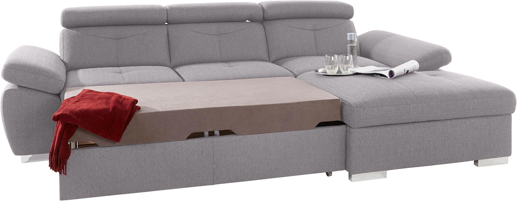 exxpo - sofa fashion Ecksofa "Spring, super bequem, mit Armteil- und Kopfte günstig online kaufen