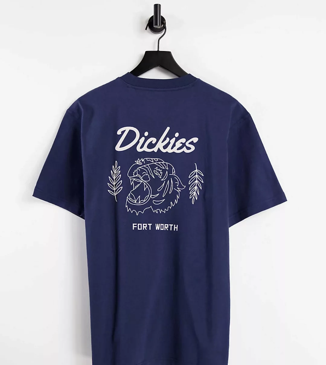 Dickies – T-Shirt in Marineblau mit Rückenprint, exklusiv bei ASOS günstig online kaufen