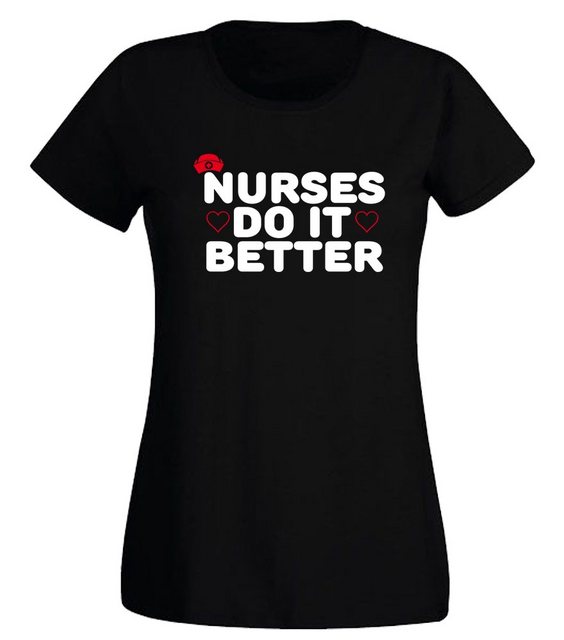 G-graphics T-Shirt Damen T-Shirt - Nurses do it better Slim-fit, mit trendi günstig online kaufen