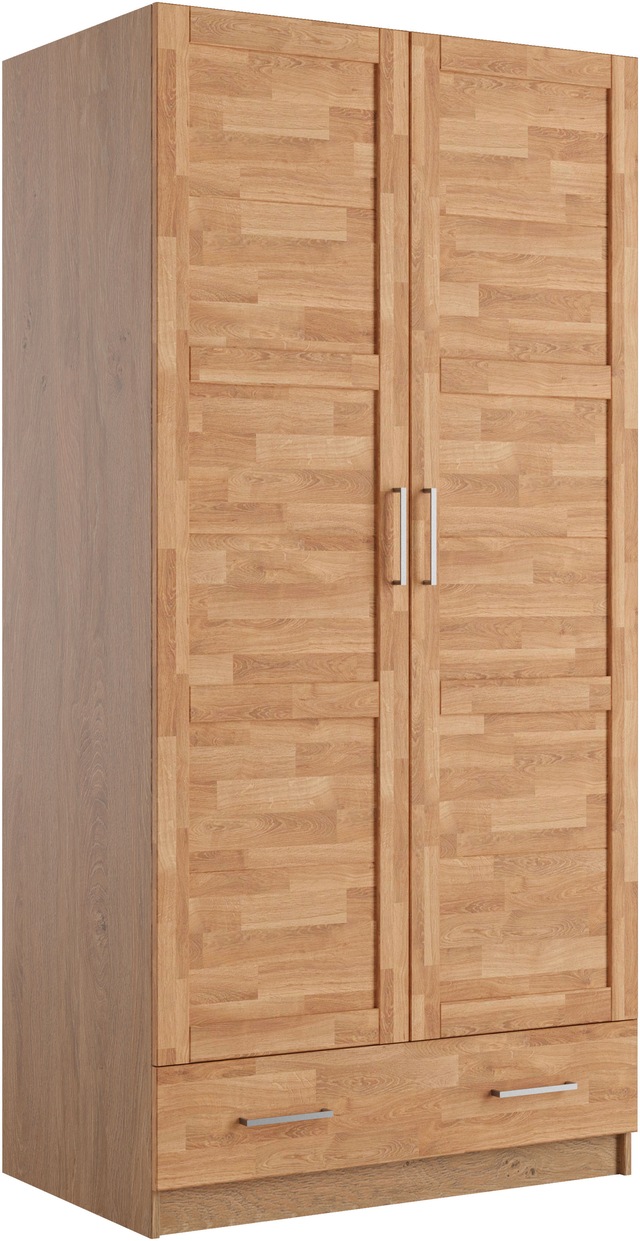 Home affaire Kleiderschrank "Sabrina, 97x60x200cm, natürlicher Landhausstil günstig online kaufen