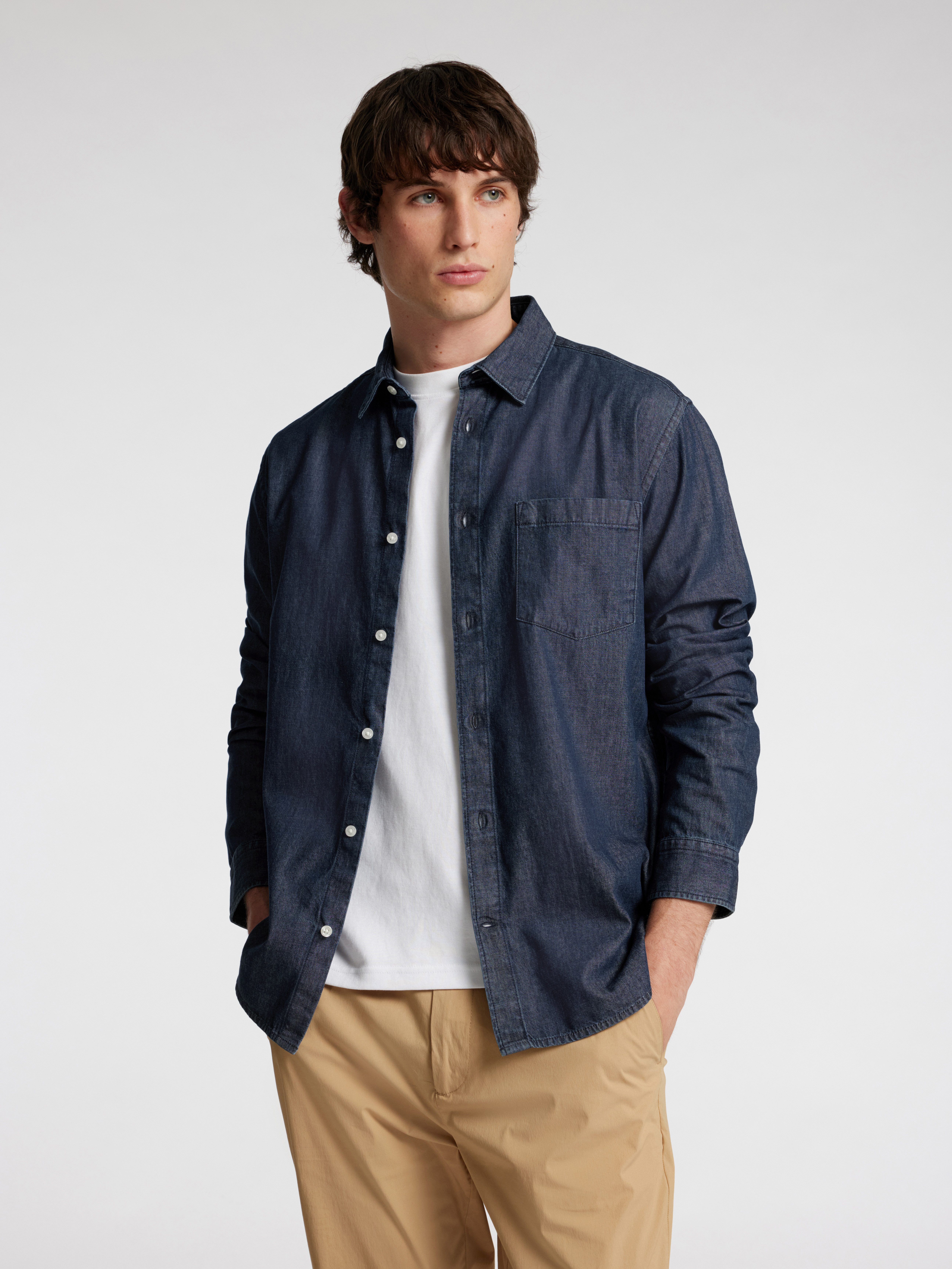 SELECTED HOMME Langarmhemd SLHREGCARLO DENIM LS günstig online kaufen