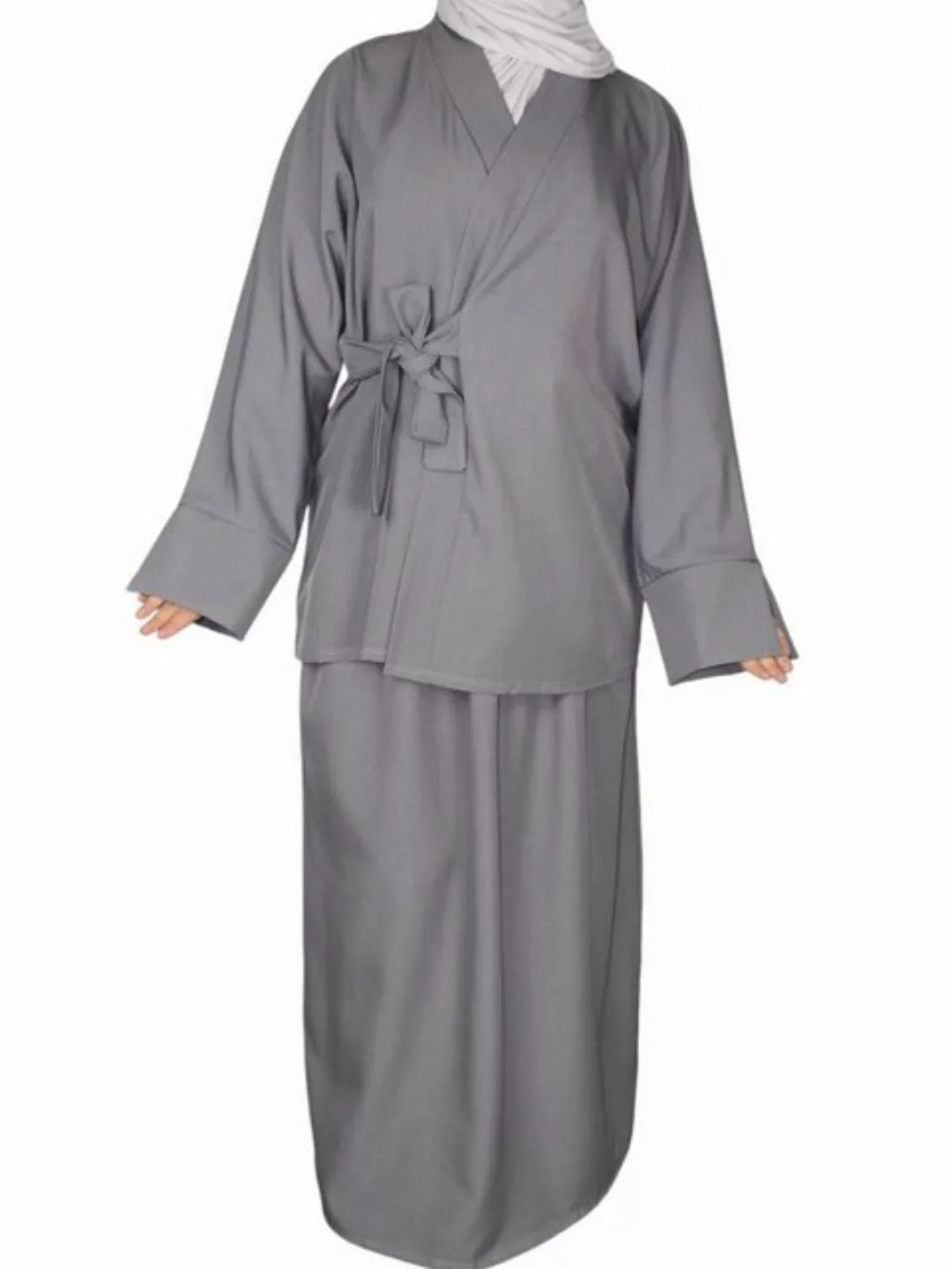 Aymasal Maxikleid 2 tlg. Wickelhemd & Rock Set LEEN Abaya Alltagskleid dail günstig online kaufen