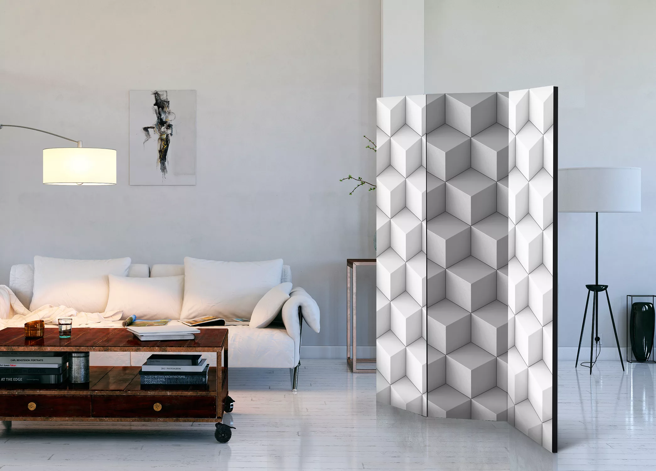 3-teiliges Paravent - Room Divider – Cube I günstig online kaufen